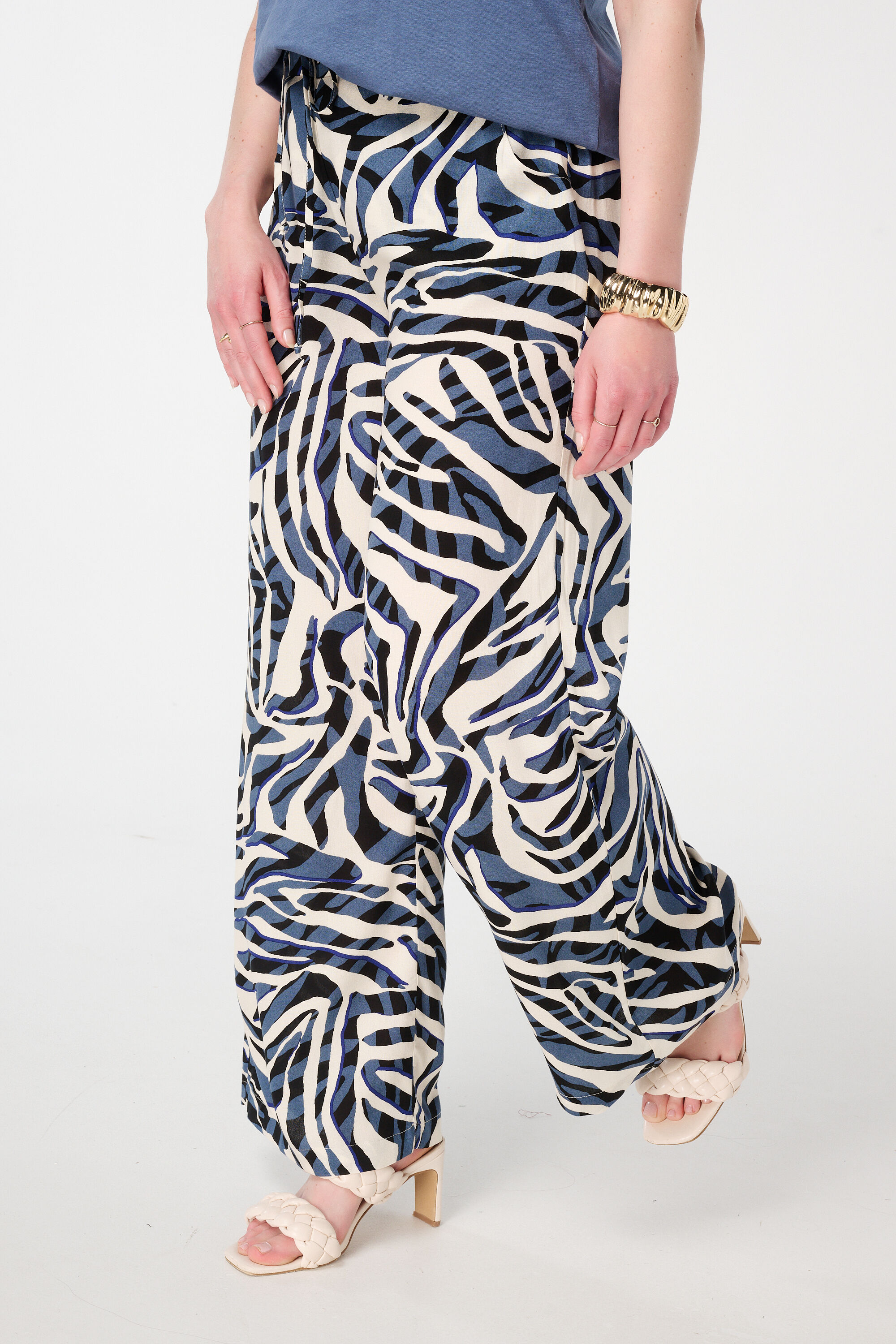 Luchtige broek met print image number 5