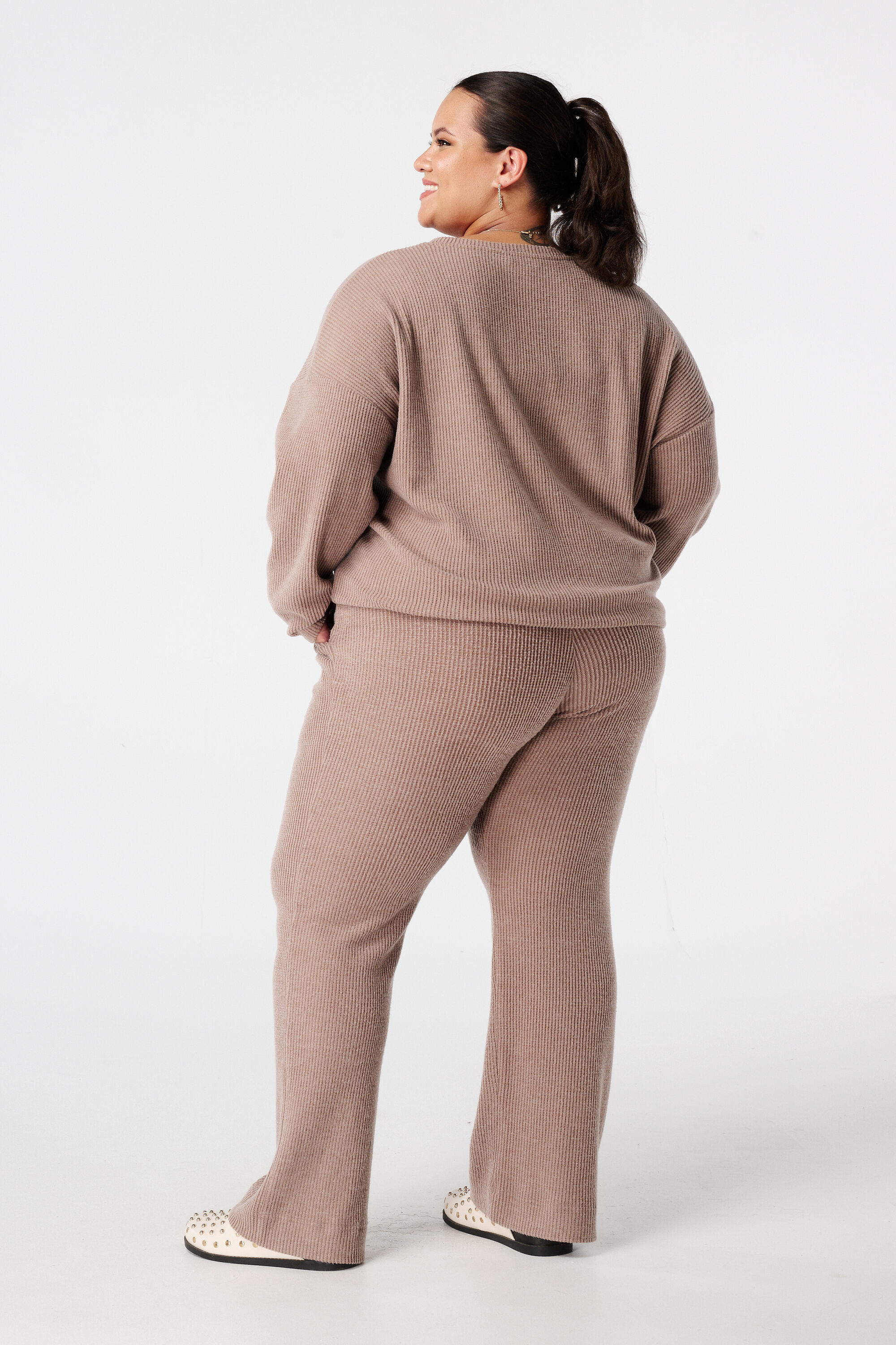 Rechte broek met elastieke taille image number 3