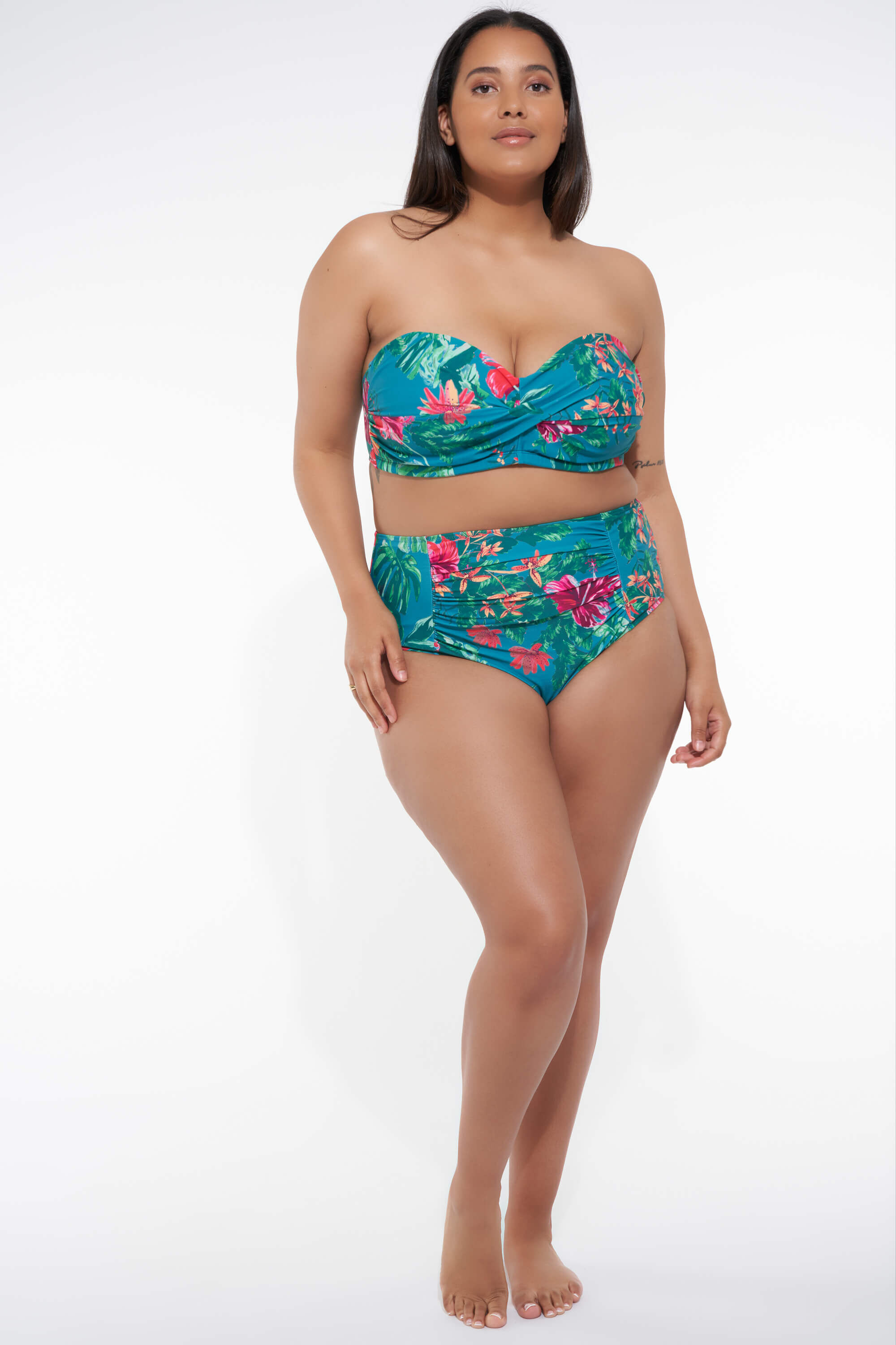 High waisted bikini broekje met print image number 6