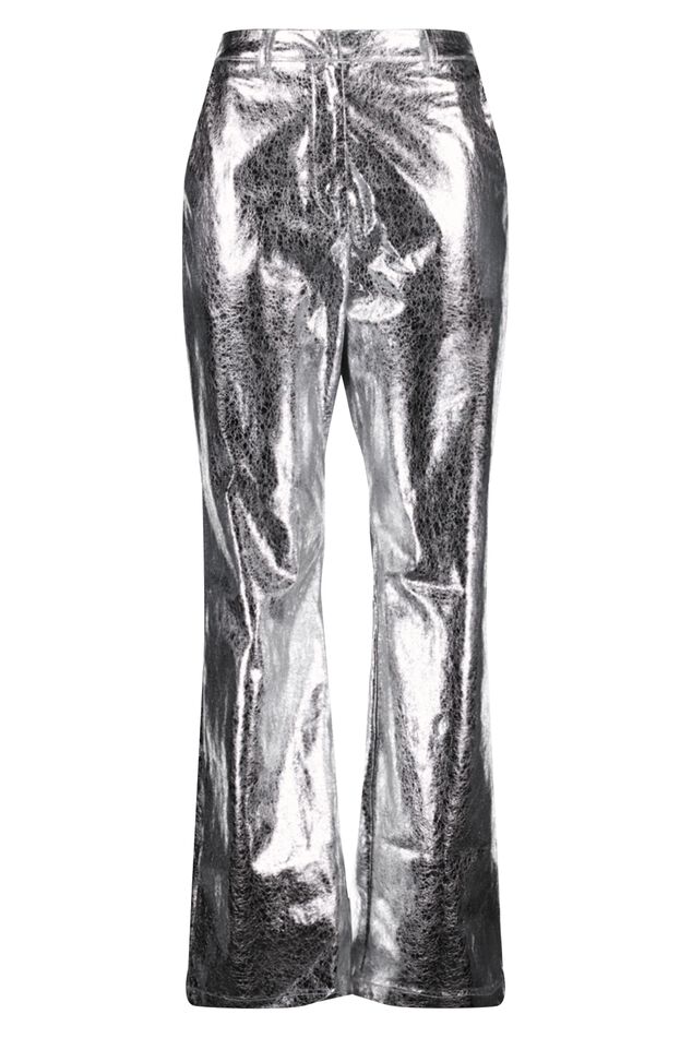 Rechte broek met metallic image number 2