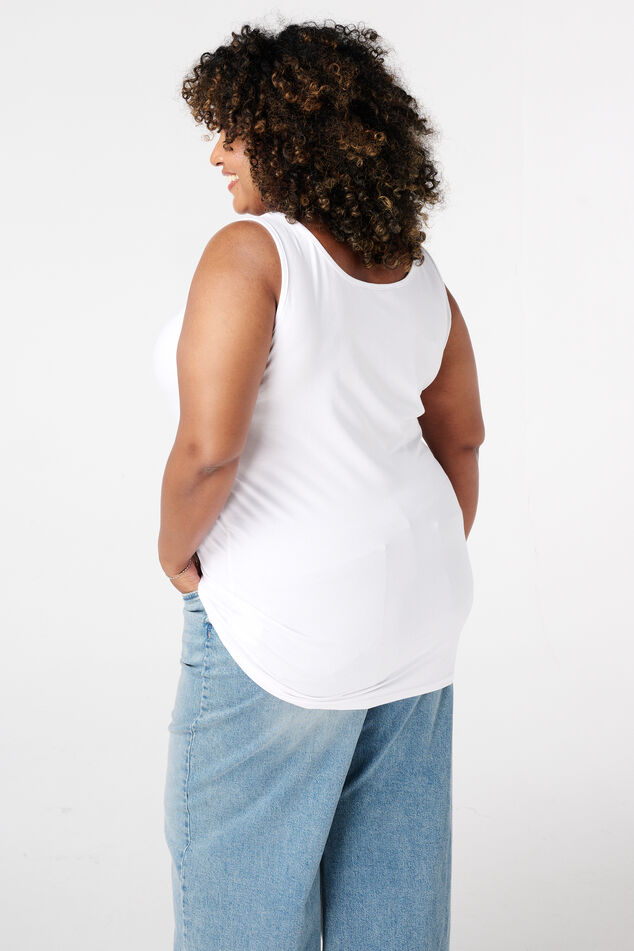 Katoenen extra lange singlet image number 1