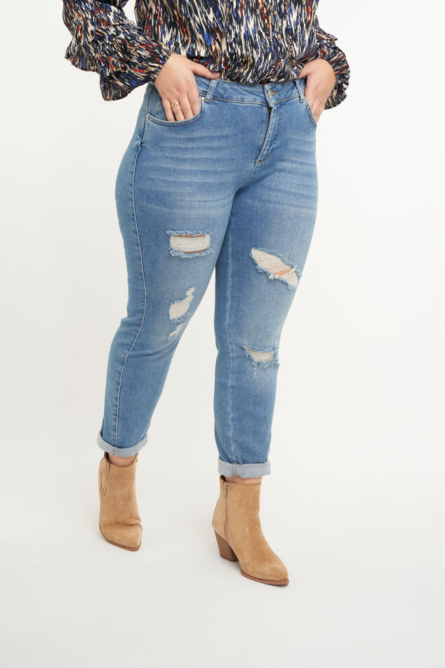 Jeans met destroyed detail image number 6