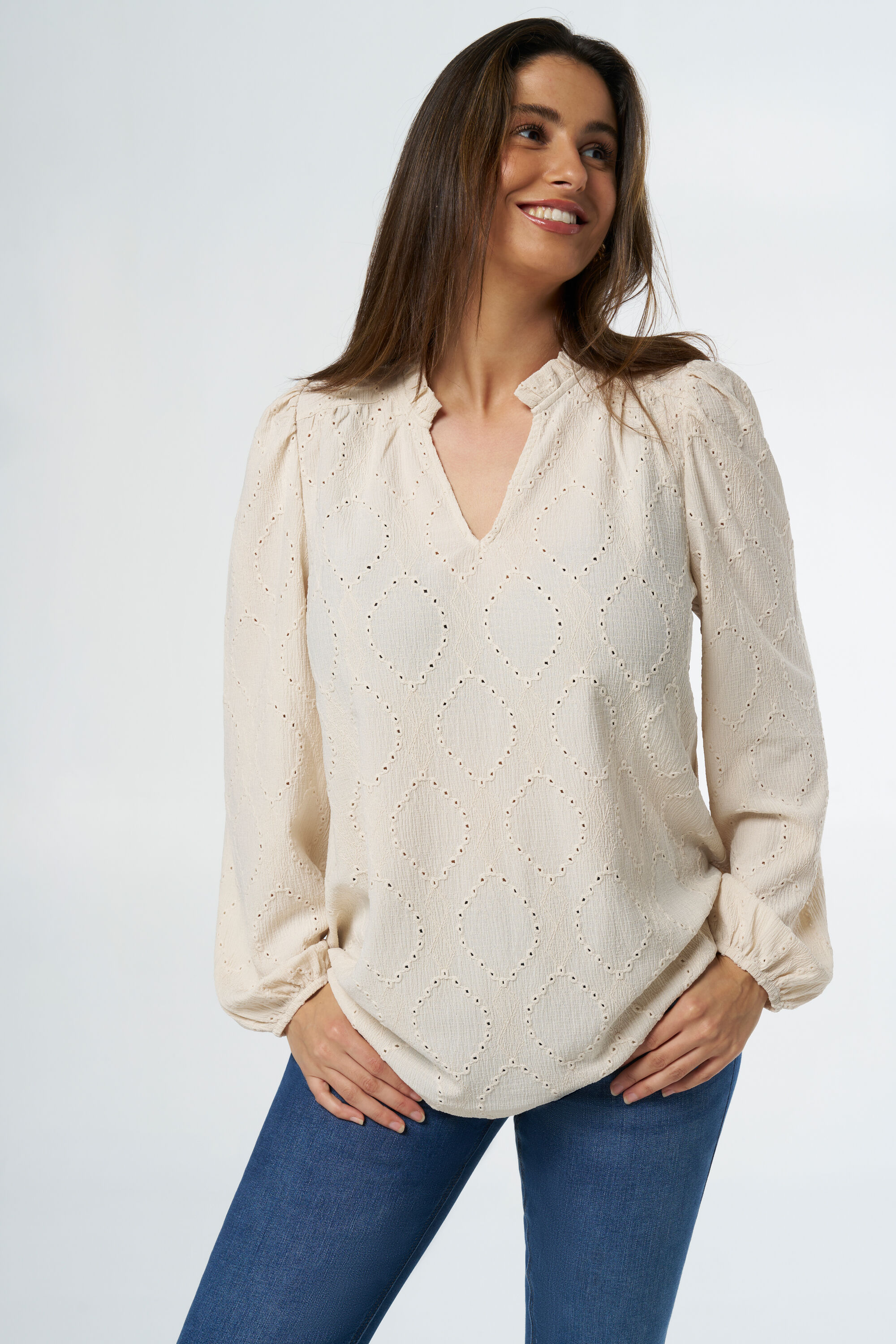 Top met broderie image number 5