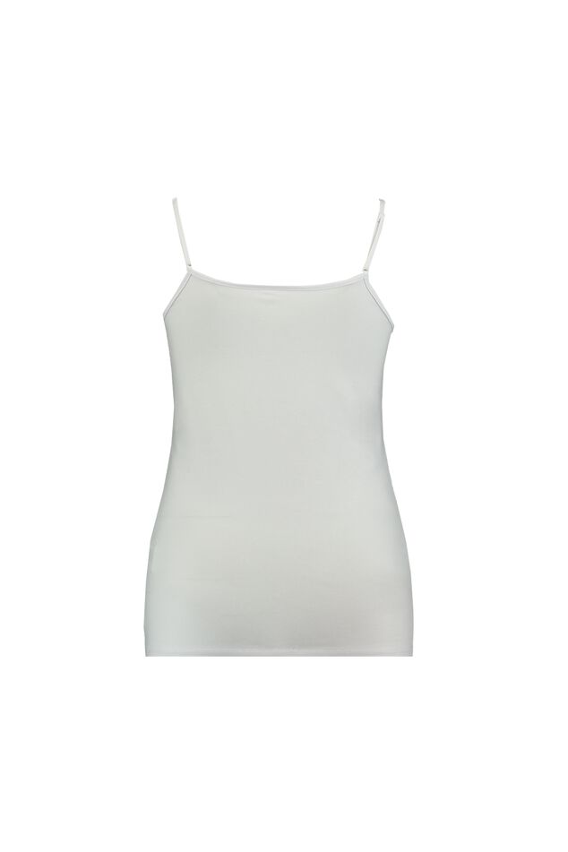 Katoenen top met spaghettibandjes image number 2