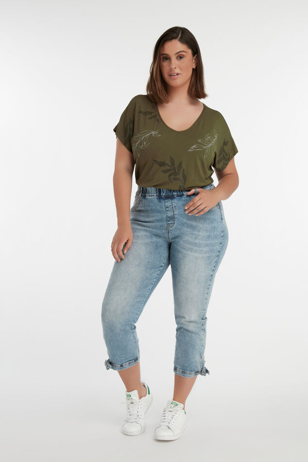 Cropped tregging POPPY met strik detail image number 0