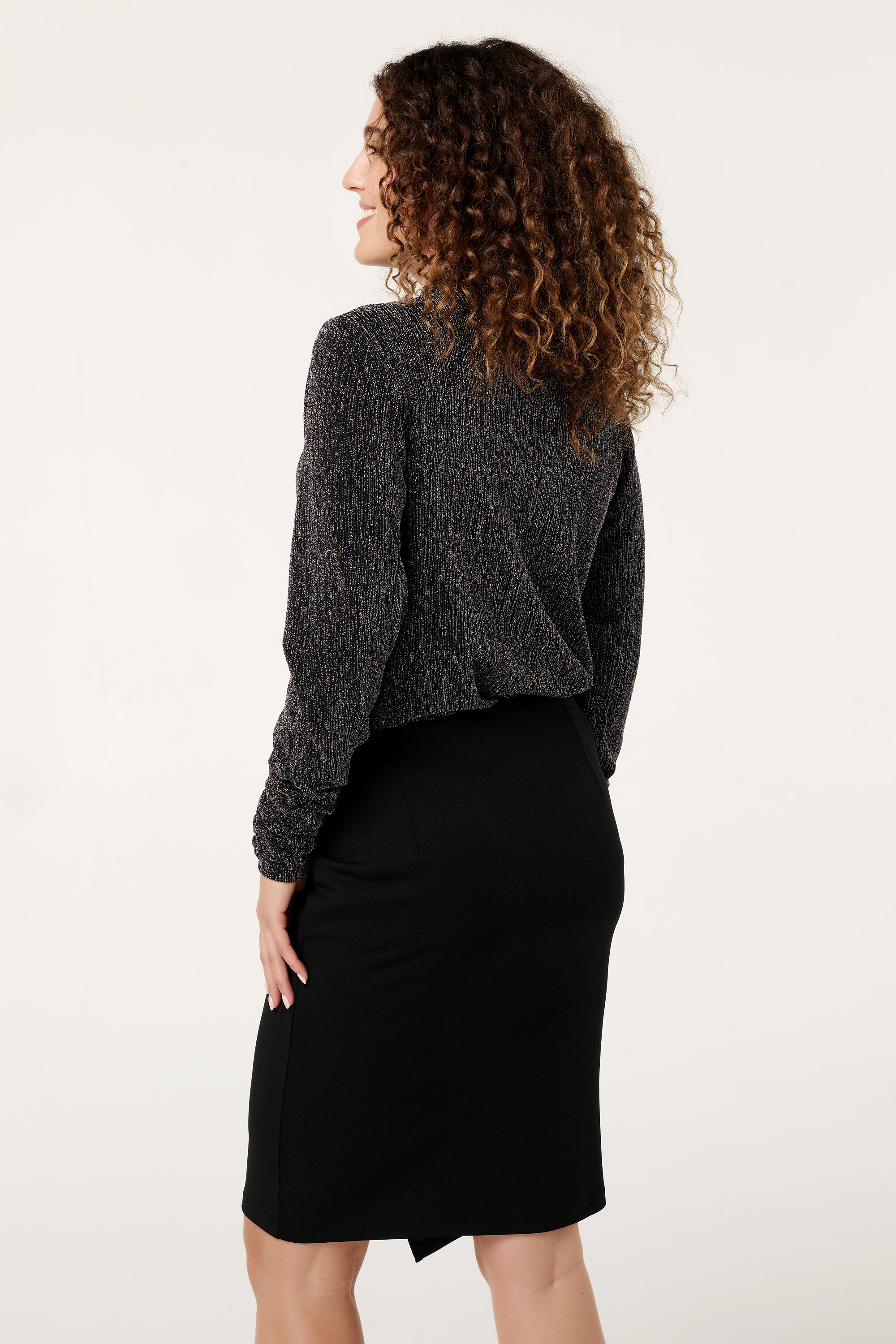 Zwarte kokerrok stretch on sale