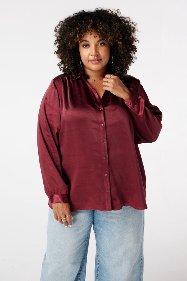 Blouse in satijnen look image number 0