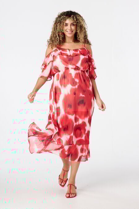 Midi jurk met print Midi jurk met print