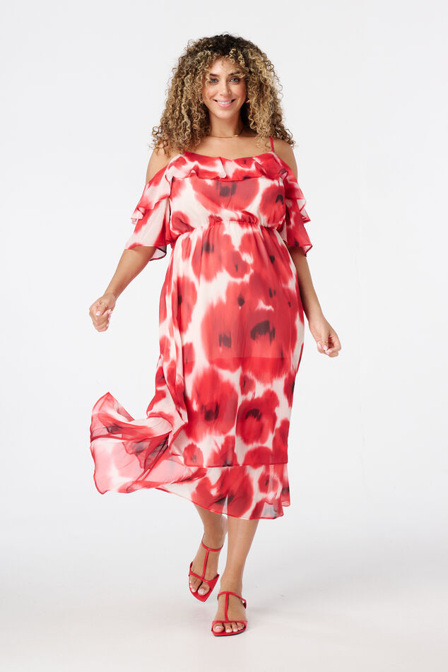 Midi jurk met print image number 0