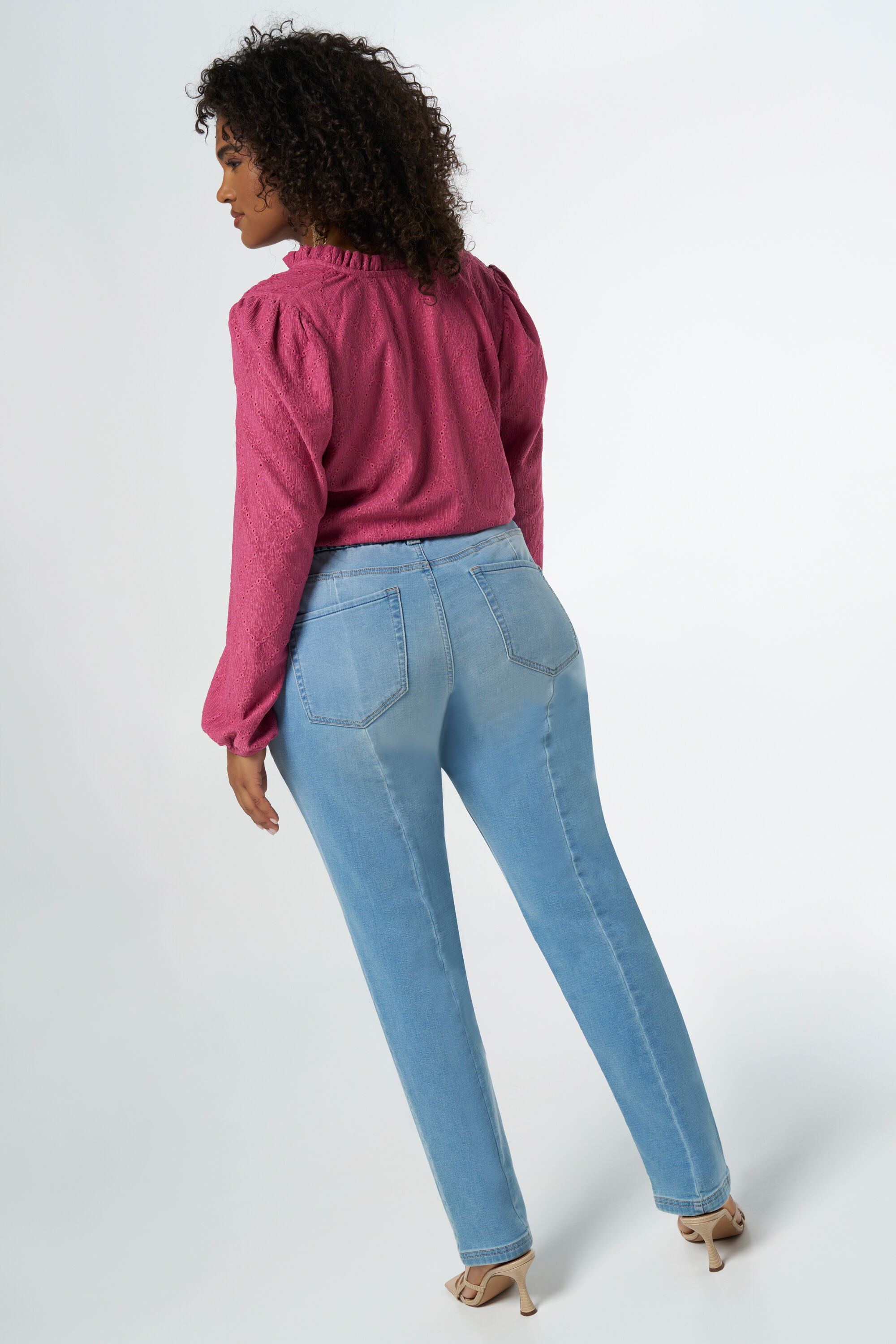 Denim jogger broek image number 3