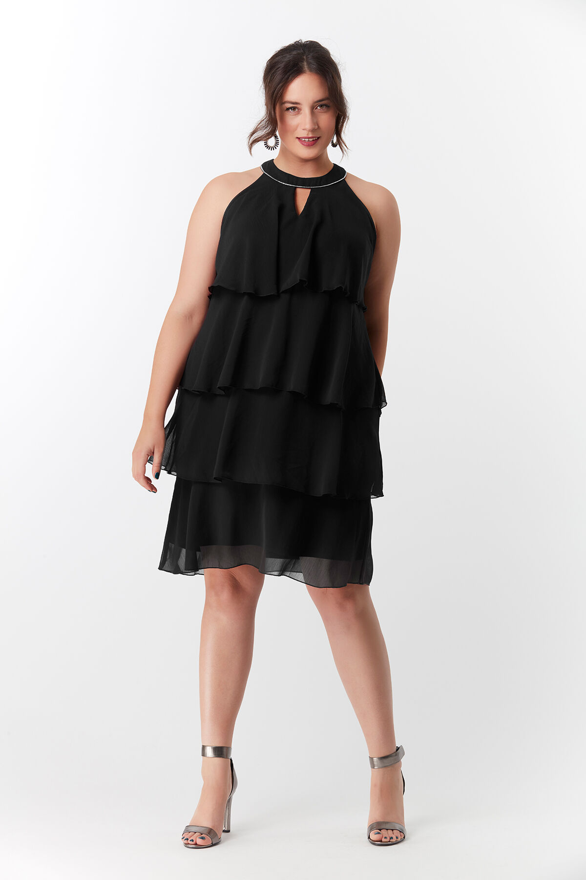 Jurk met volant stroken image number 3