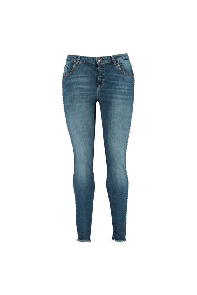 Skinny leg jeans met studs image number 1