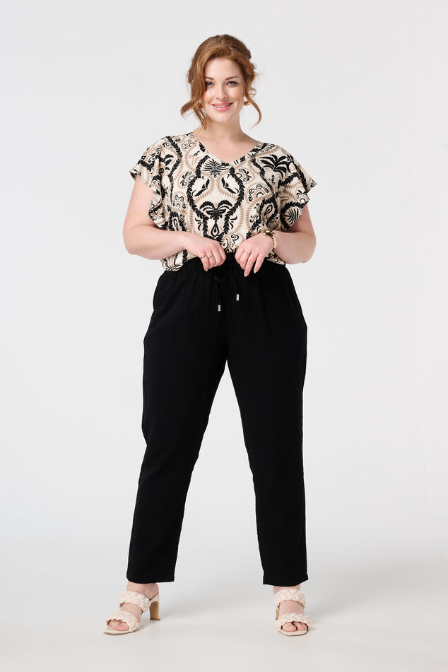 Comfy broek met strikkoord image number 0