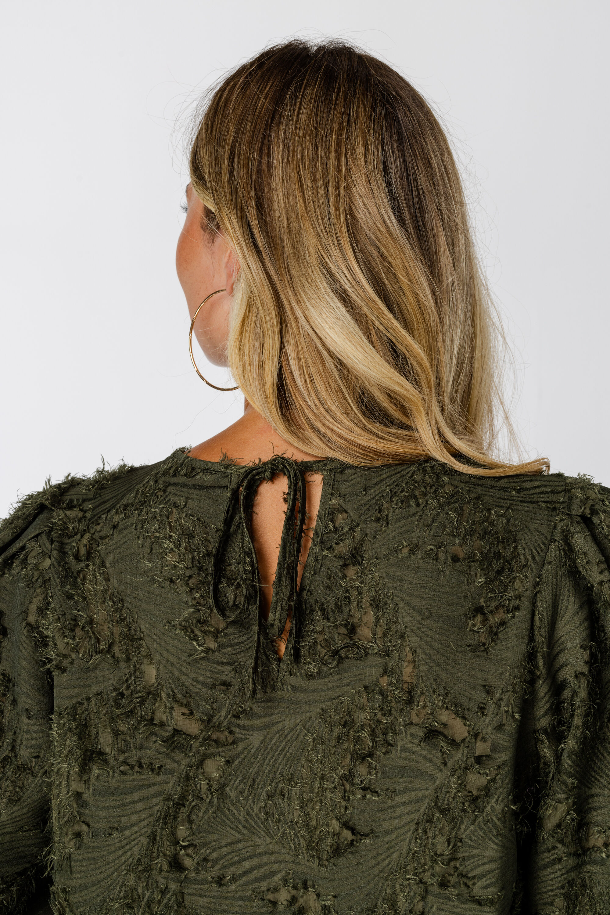 Blouse met korte pofmouw image number 5