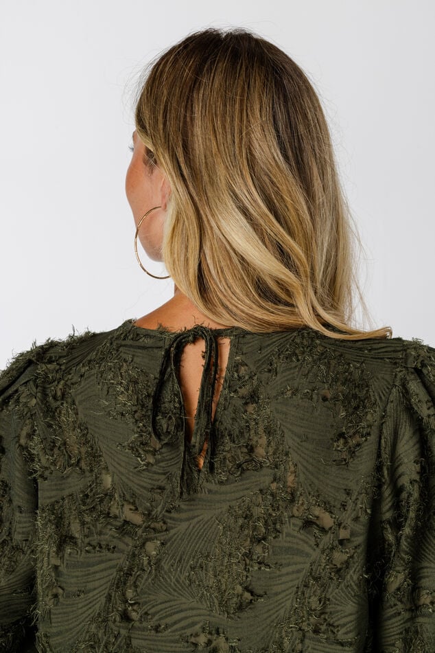 Blouse met korte pofmouw image number 5