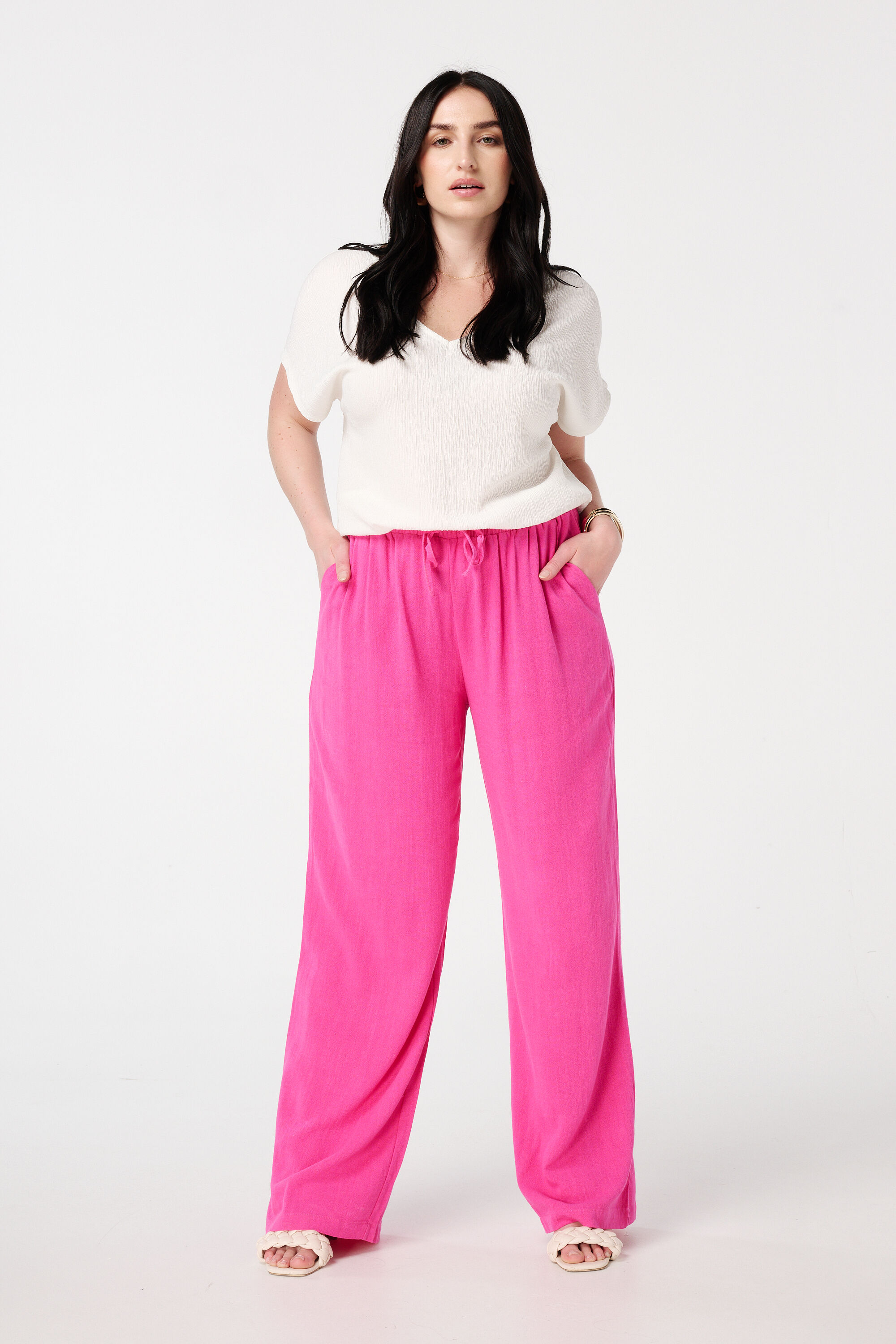 Top met structuur en kapmouwtje image number 5