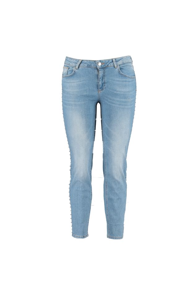 Jeans met rhinestones en studs image number 1