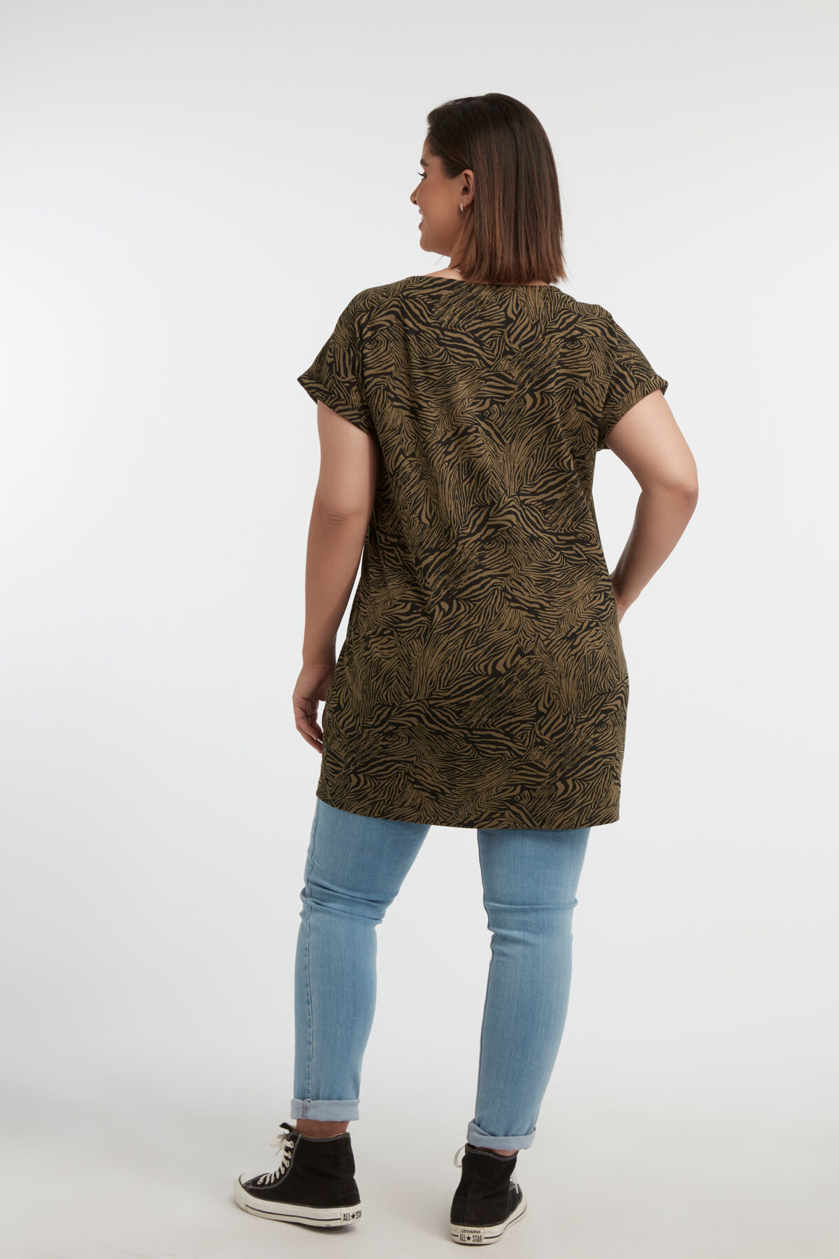 Lang T-shirt met print image number 4