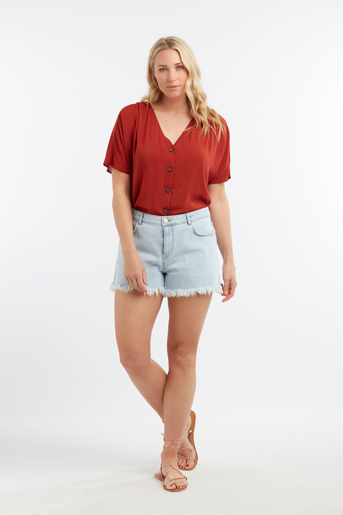 Blouse in boxy model image number 4