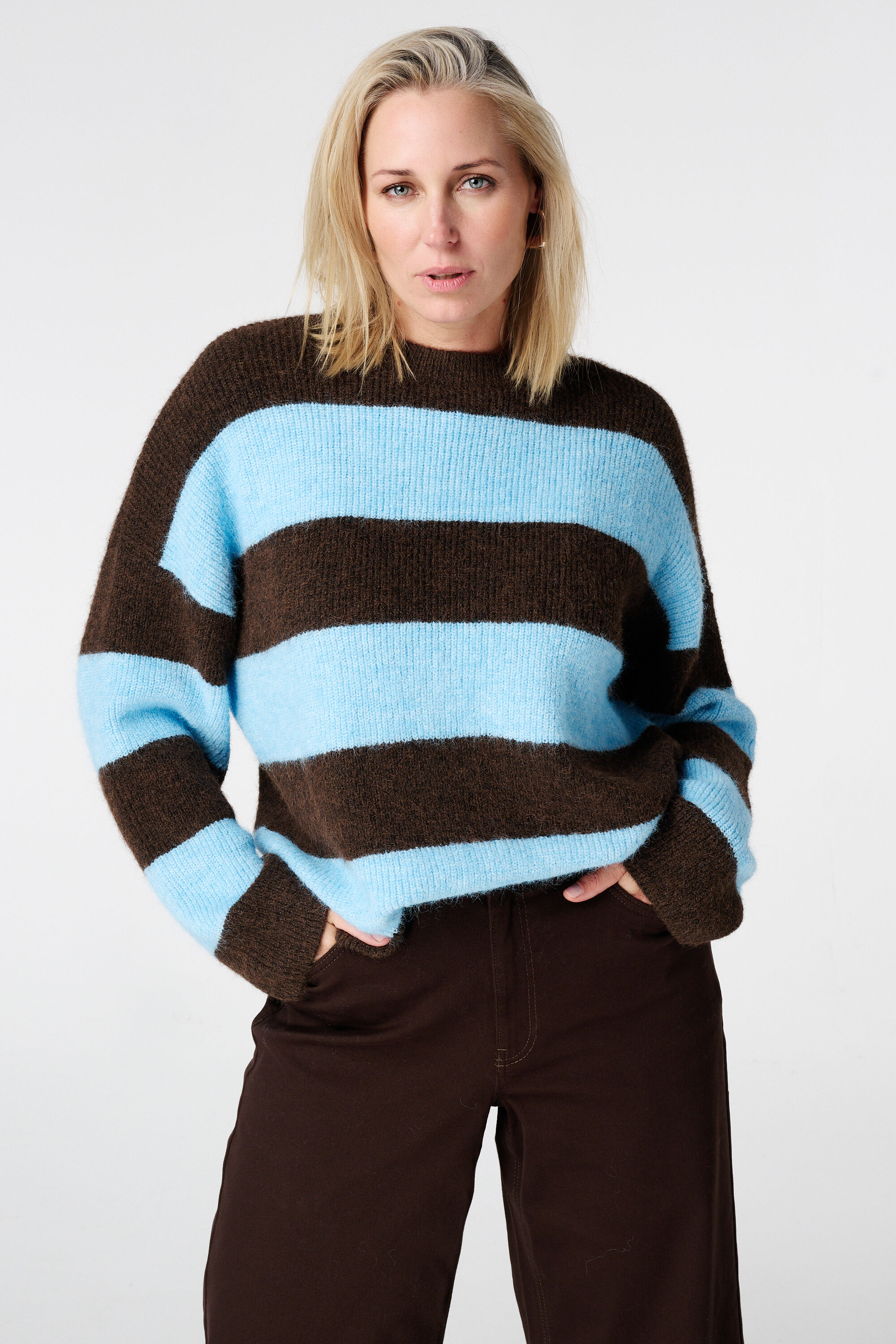 Zachte trui met fluffy structuur