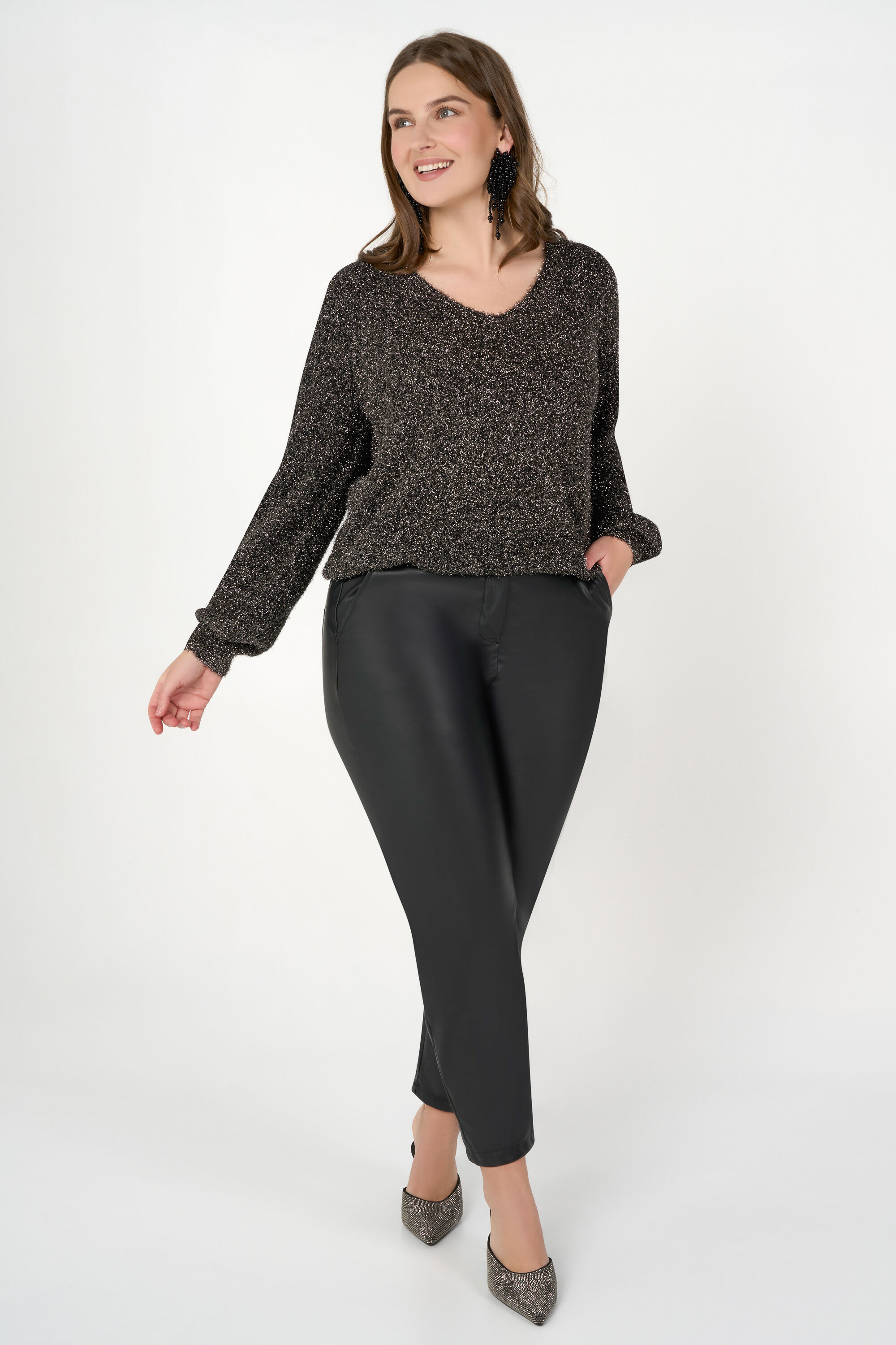 Trui met zilver details en structuur image number 5