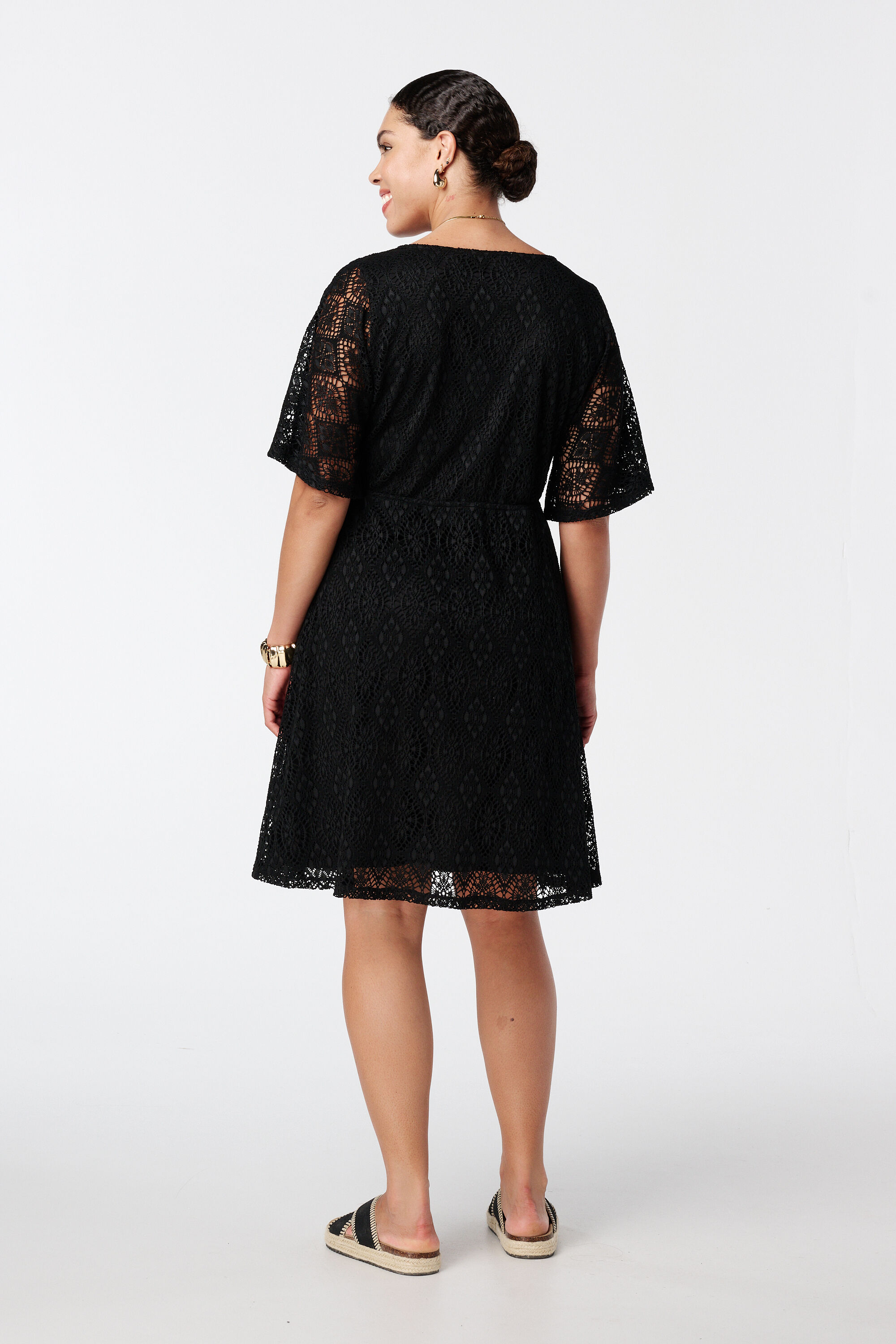 Kanten jurk met stretch image number 3