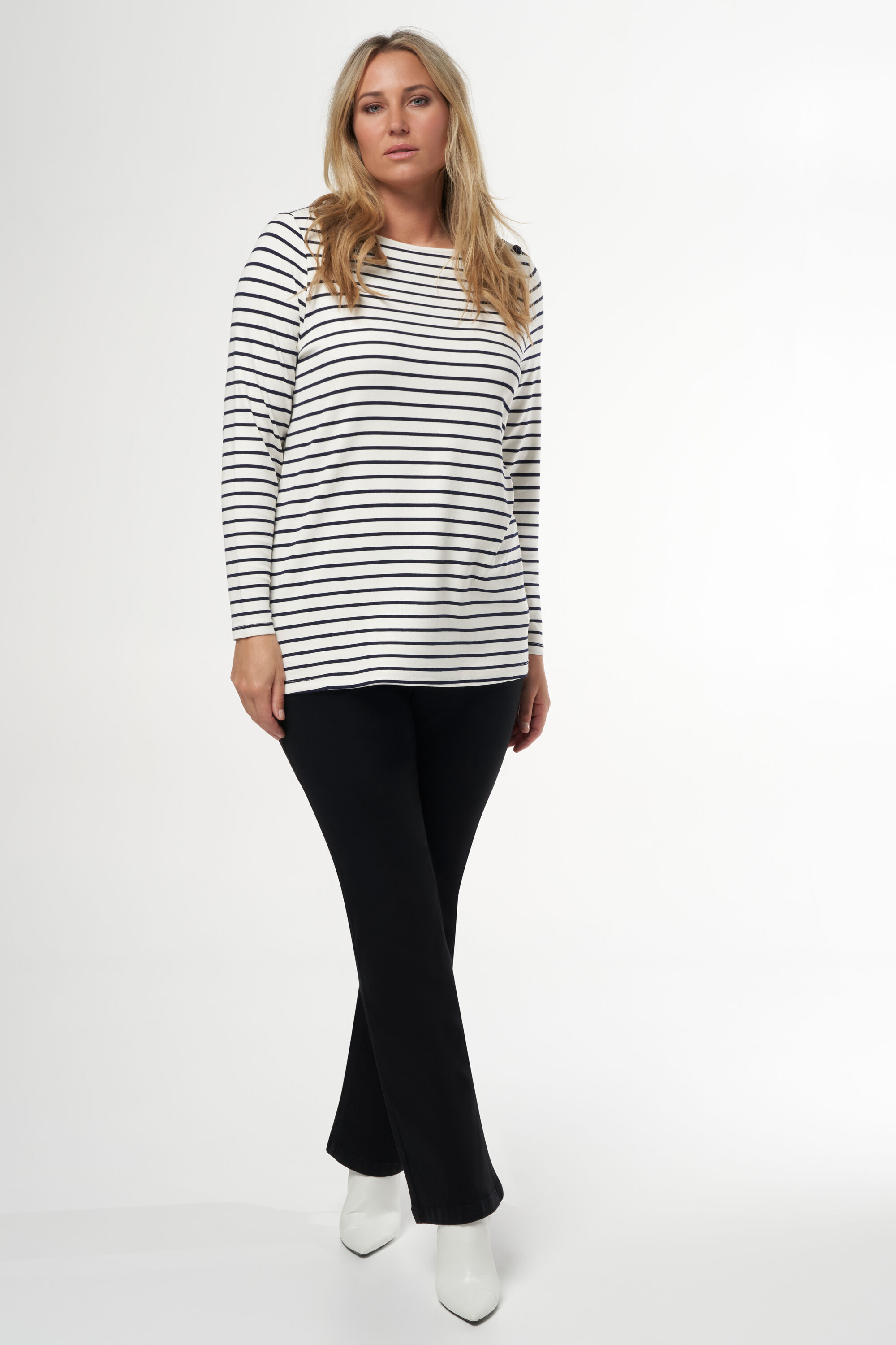 T-shirt met lange mouwen en strepen image number 6