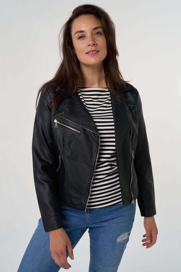 Jas van imitatieleer image number 0