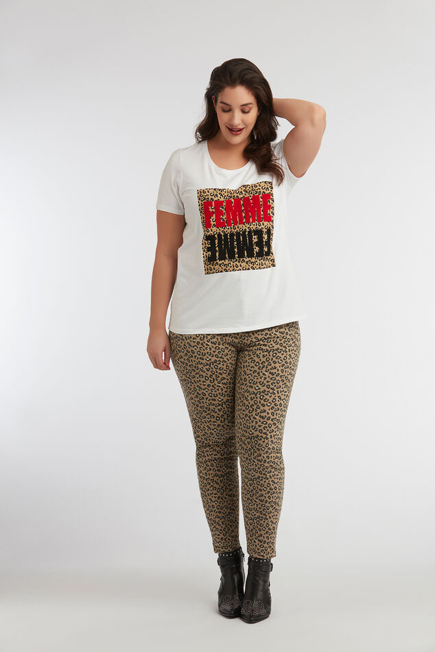 T-shirt met printopdruk image number 3