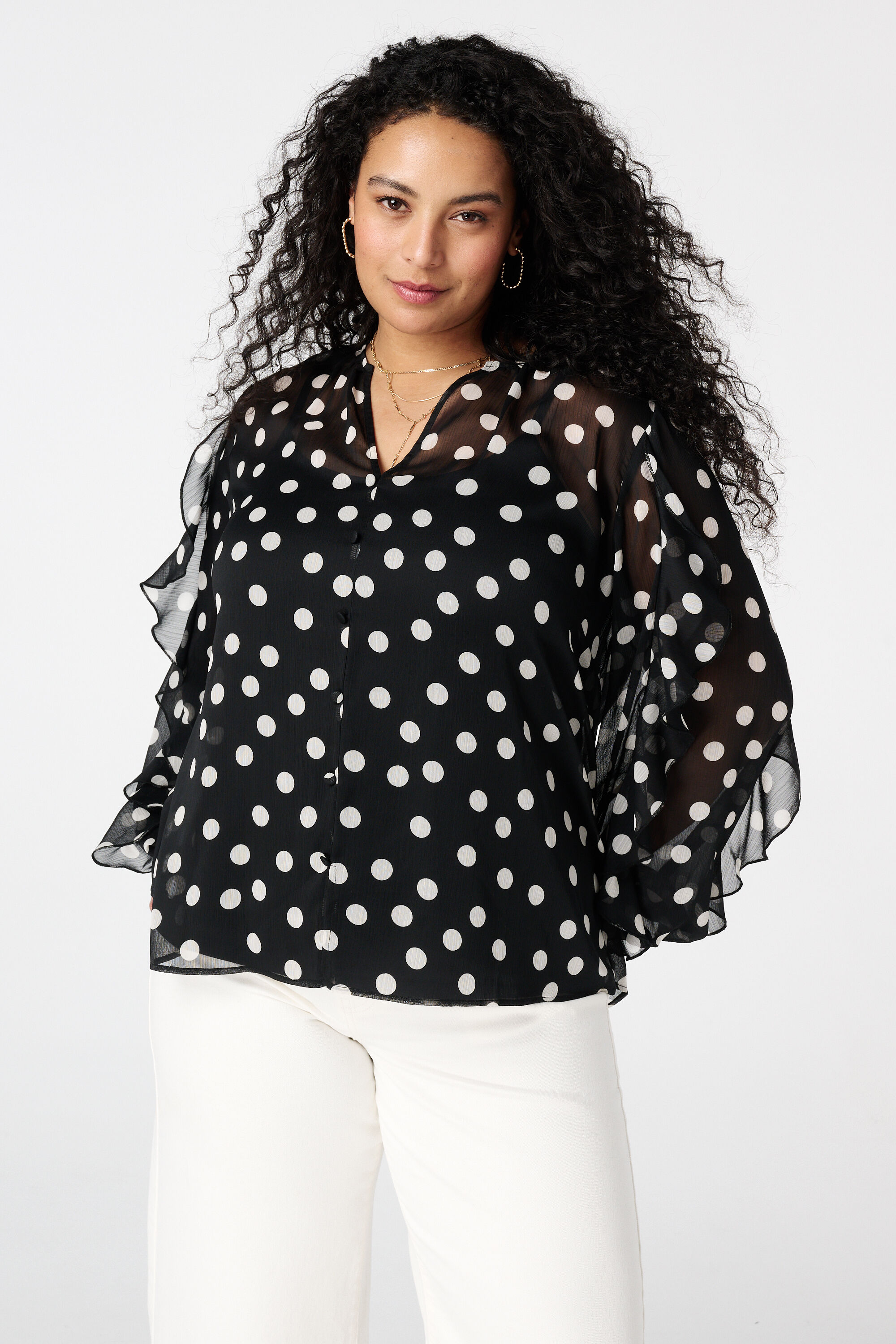 Blouse van met volants