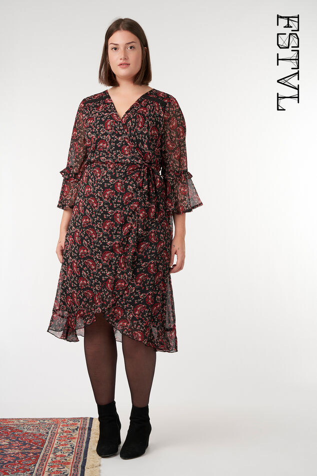 Wikkeljurk met paisleyprint image number 0