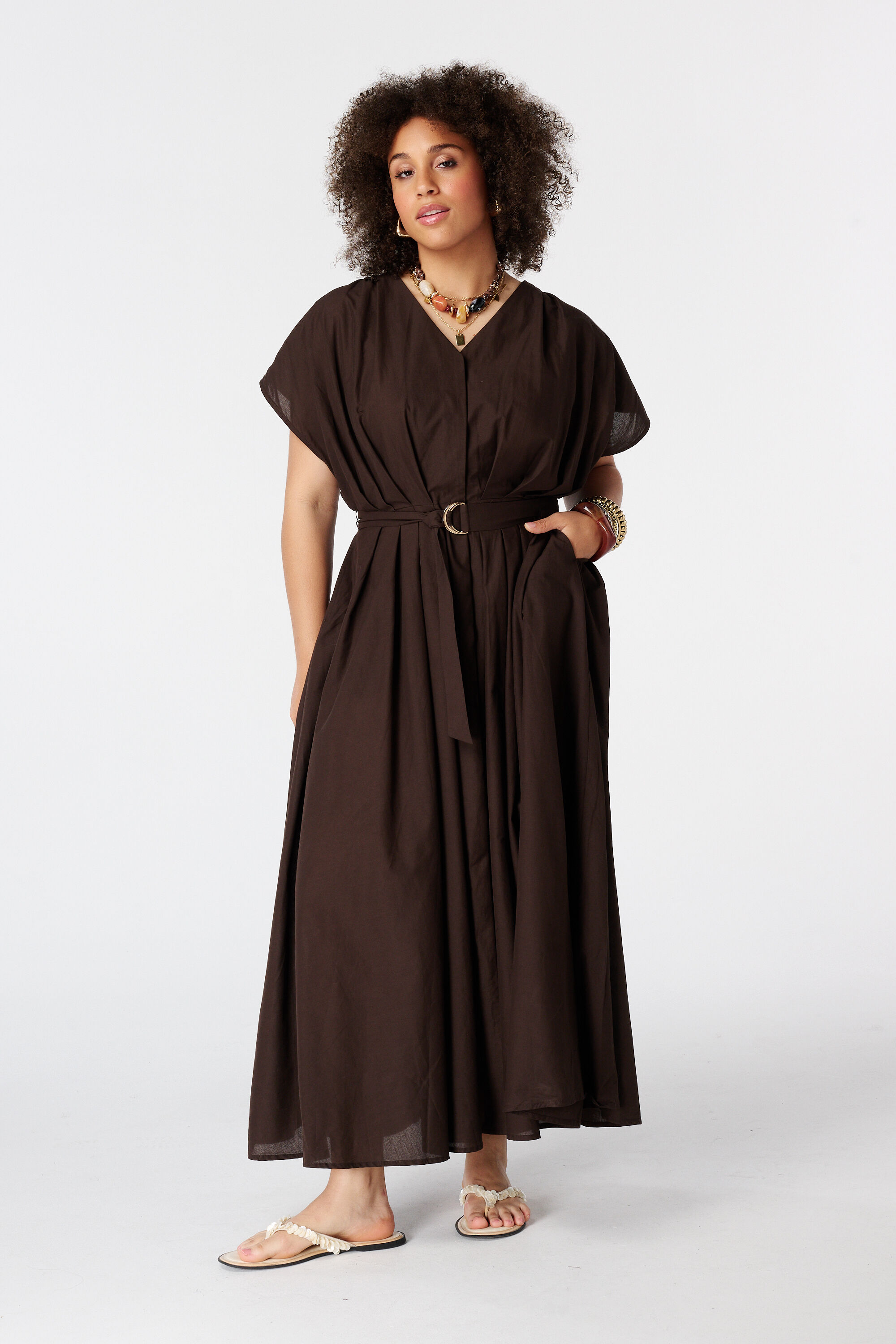 Maxi jurk met ceintuur