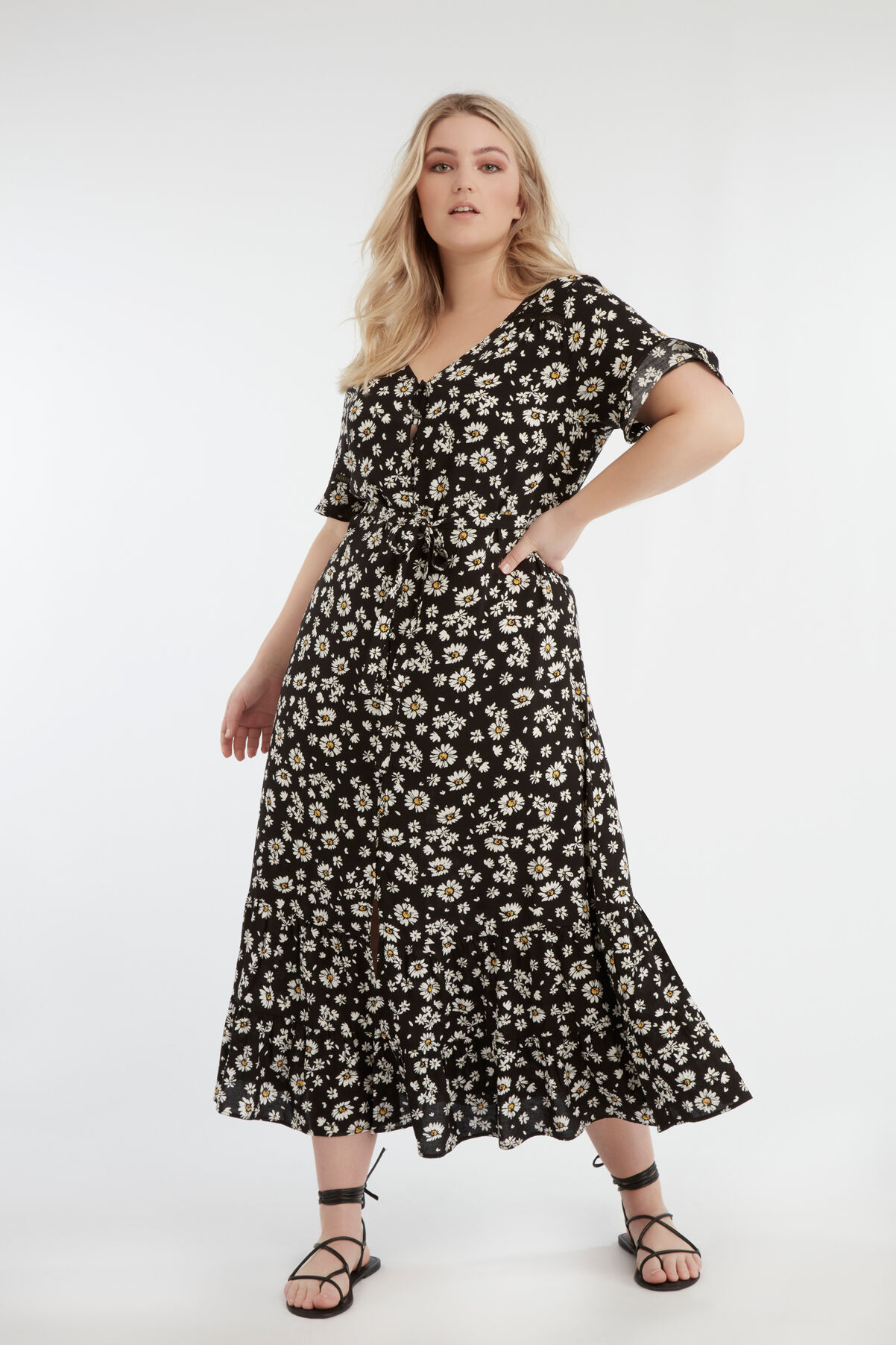 Dames Lange bloemenjurk MS Mode