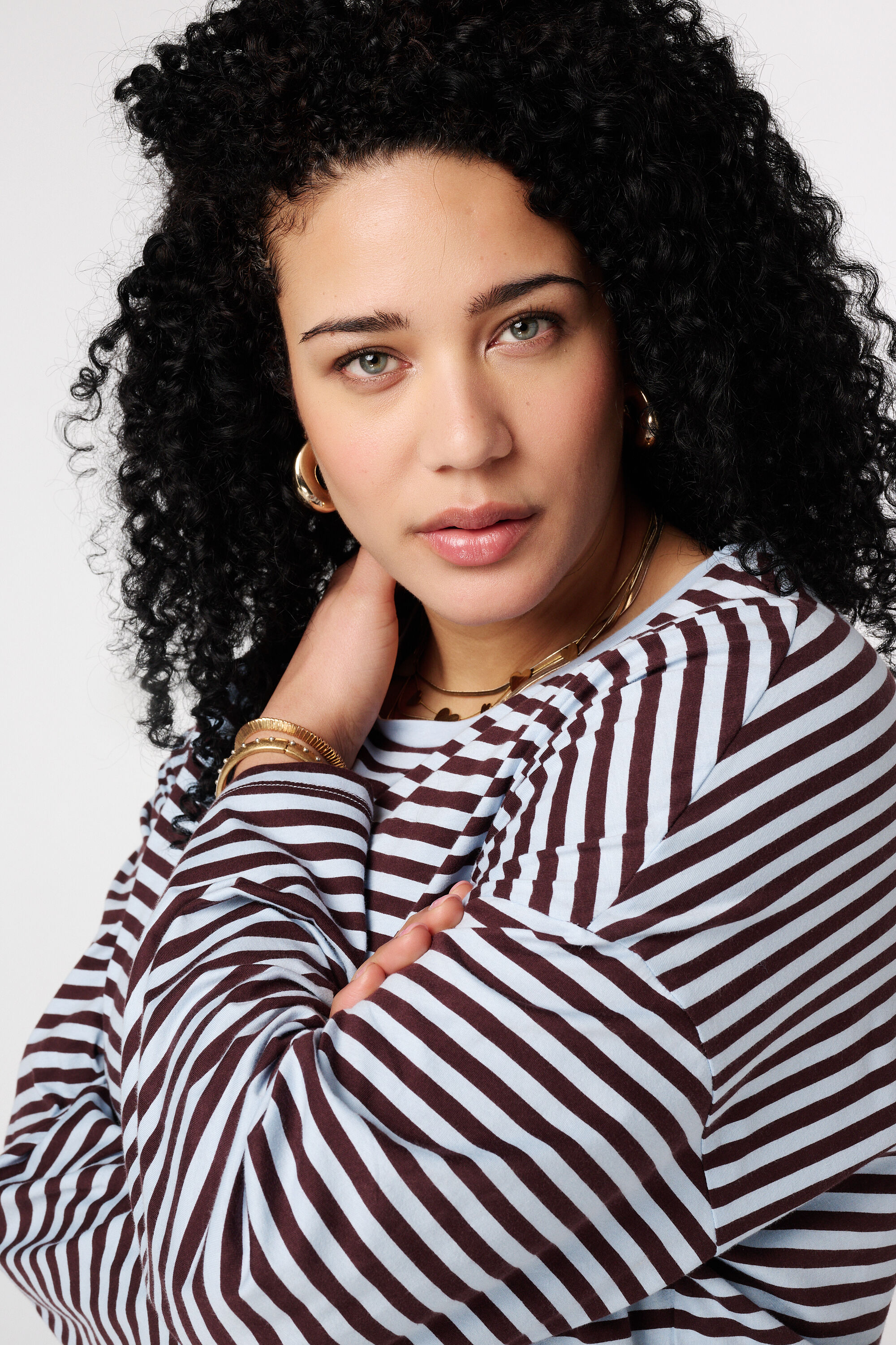 Gestreepte lange mouwen top image number 4