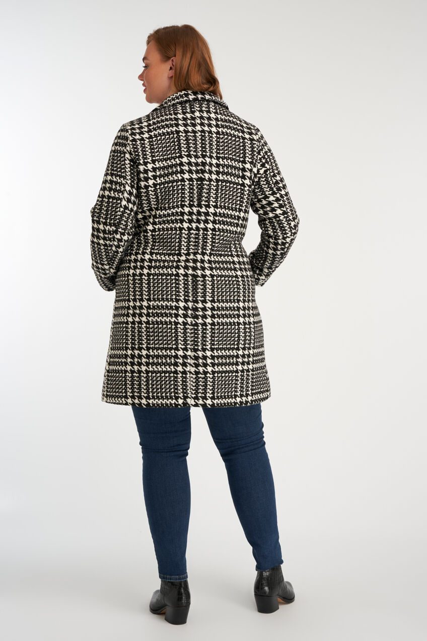 Stijlvolle pied-de-poule jas  image number 4