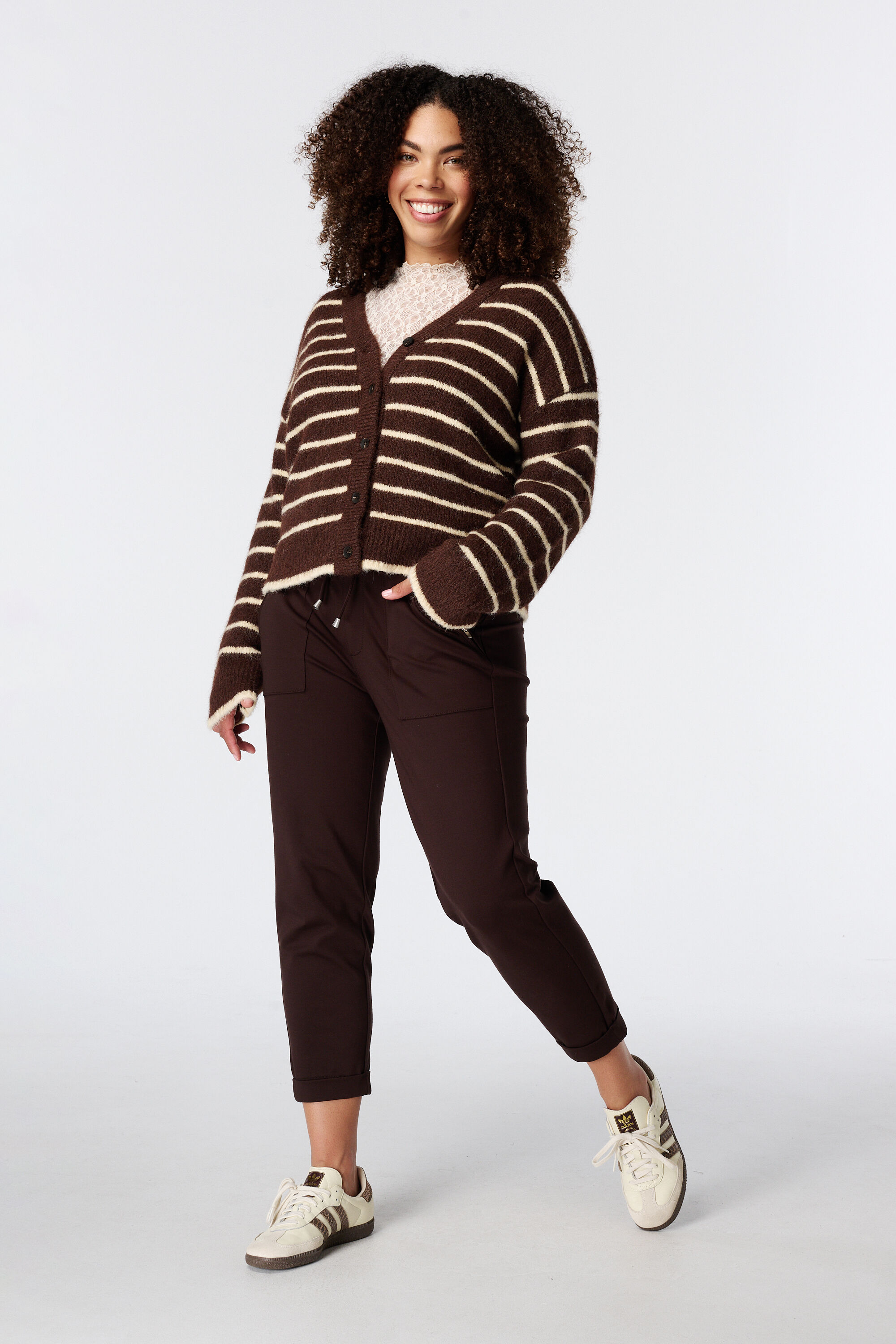 Tapered broek met elastische taille