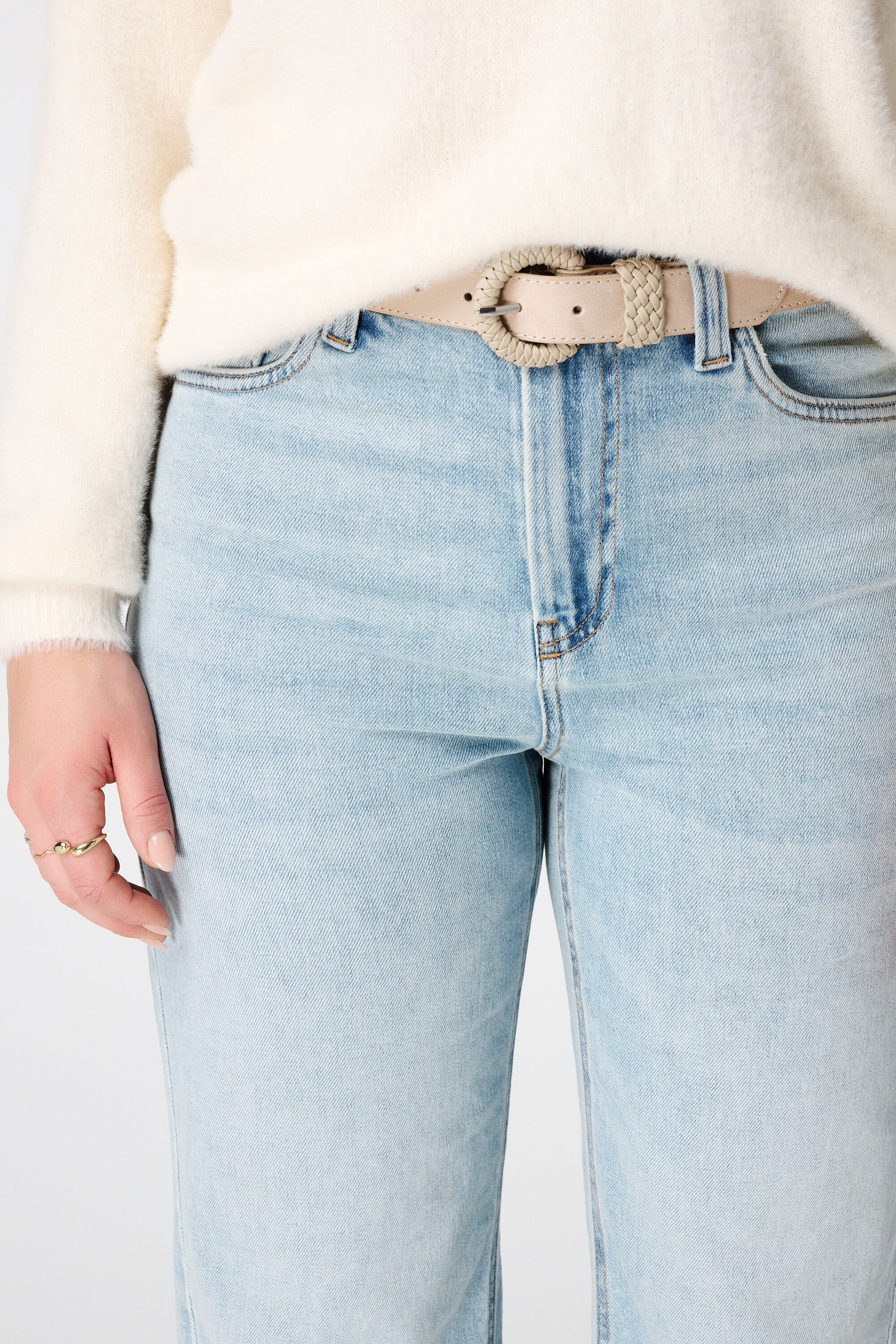 Su&egrave;dine riem met gevlochten gesp image number 2