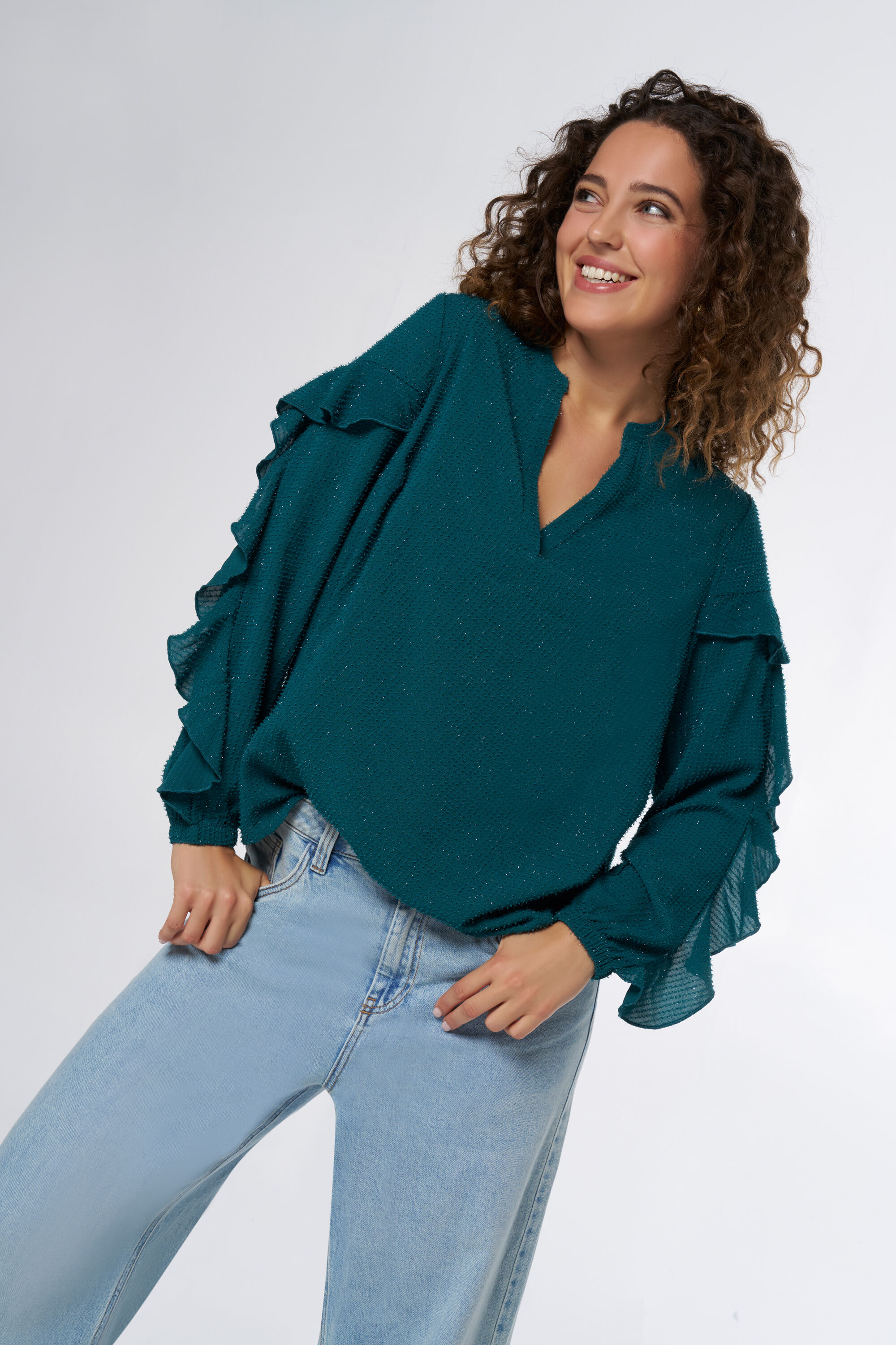 Blouse met volants image number 5