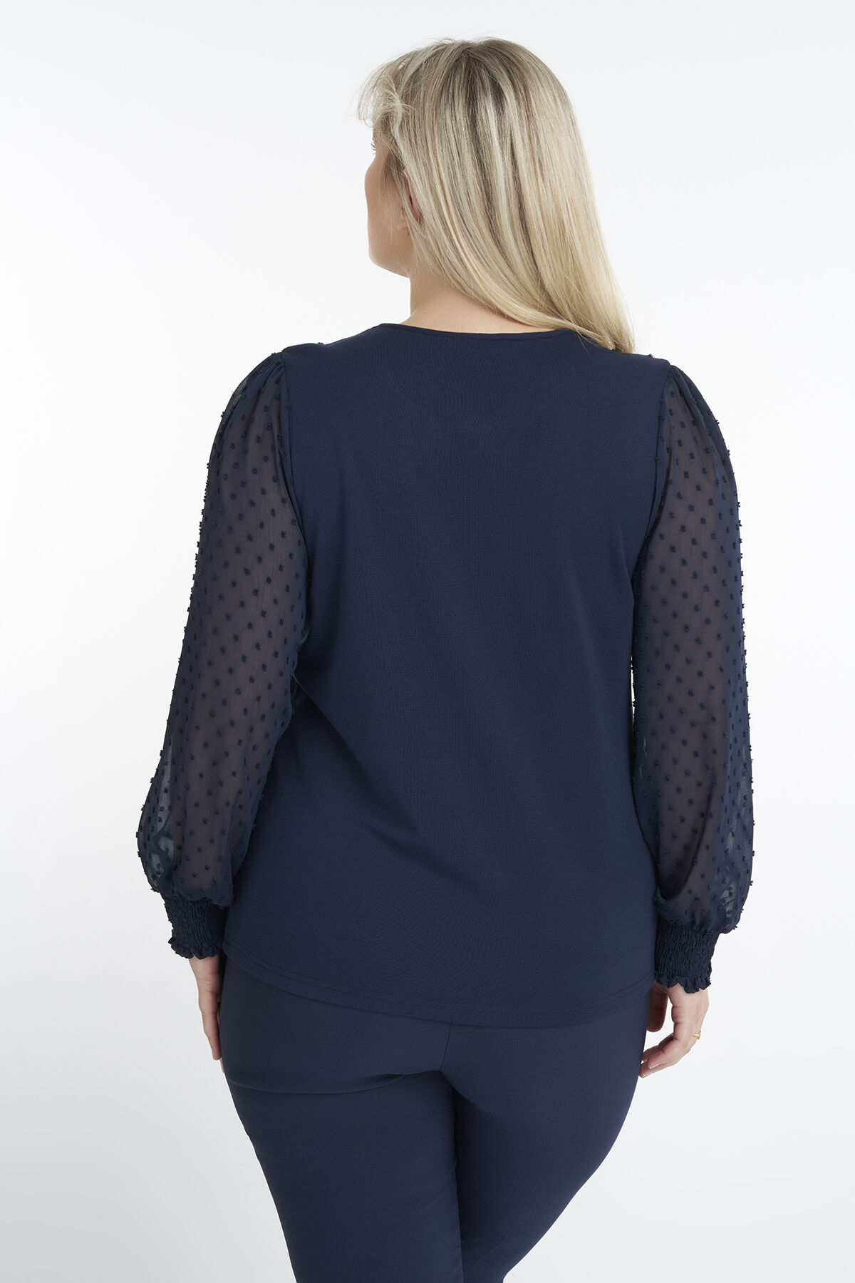 Top met transparante mouw image number 3