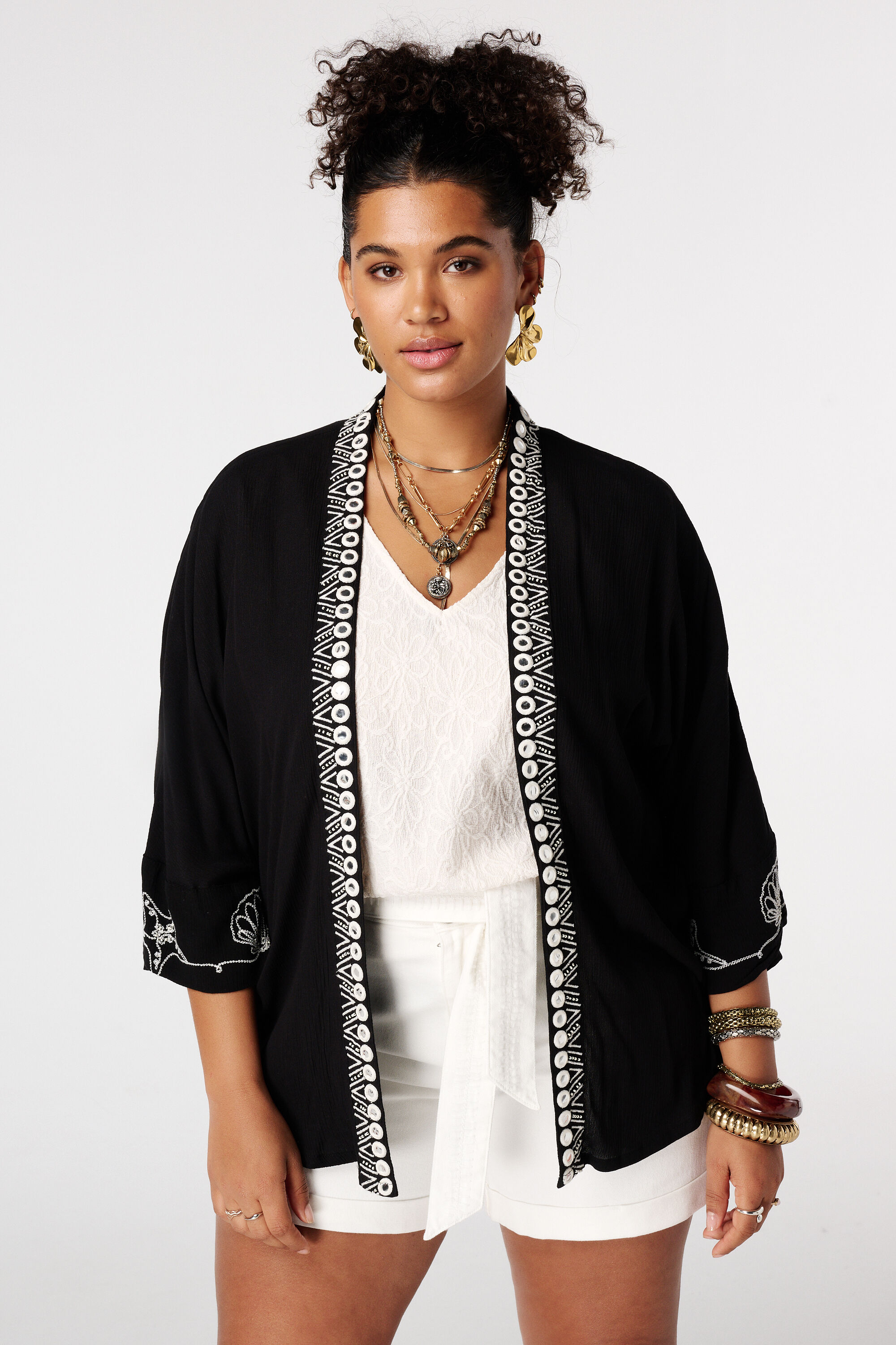 Kimono met broderie