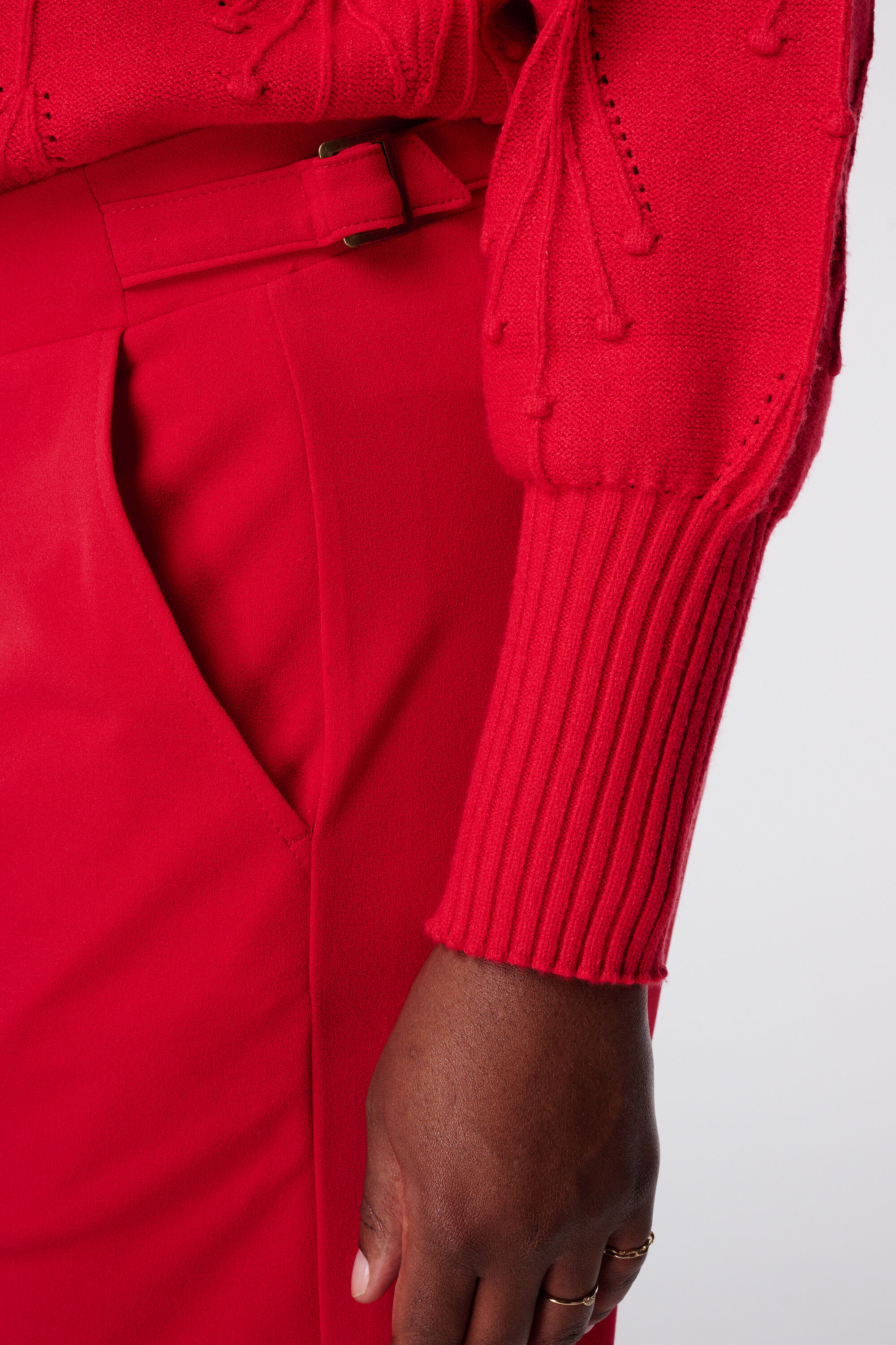 Rechtvallende broek met stretch image number 4