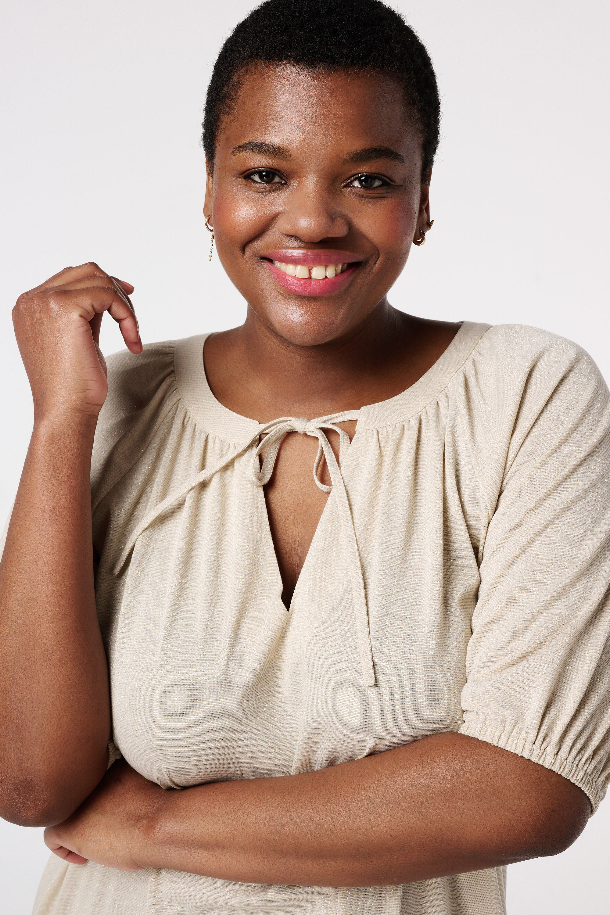 Top met glitter details image number 3