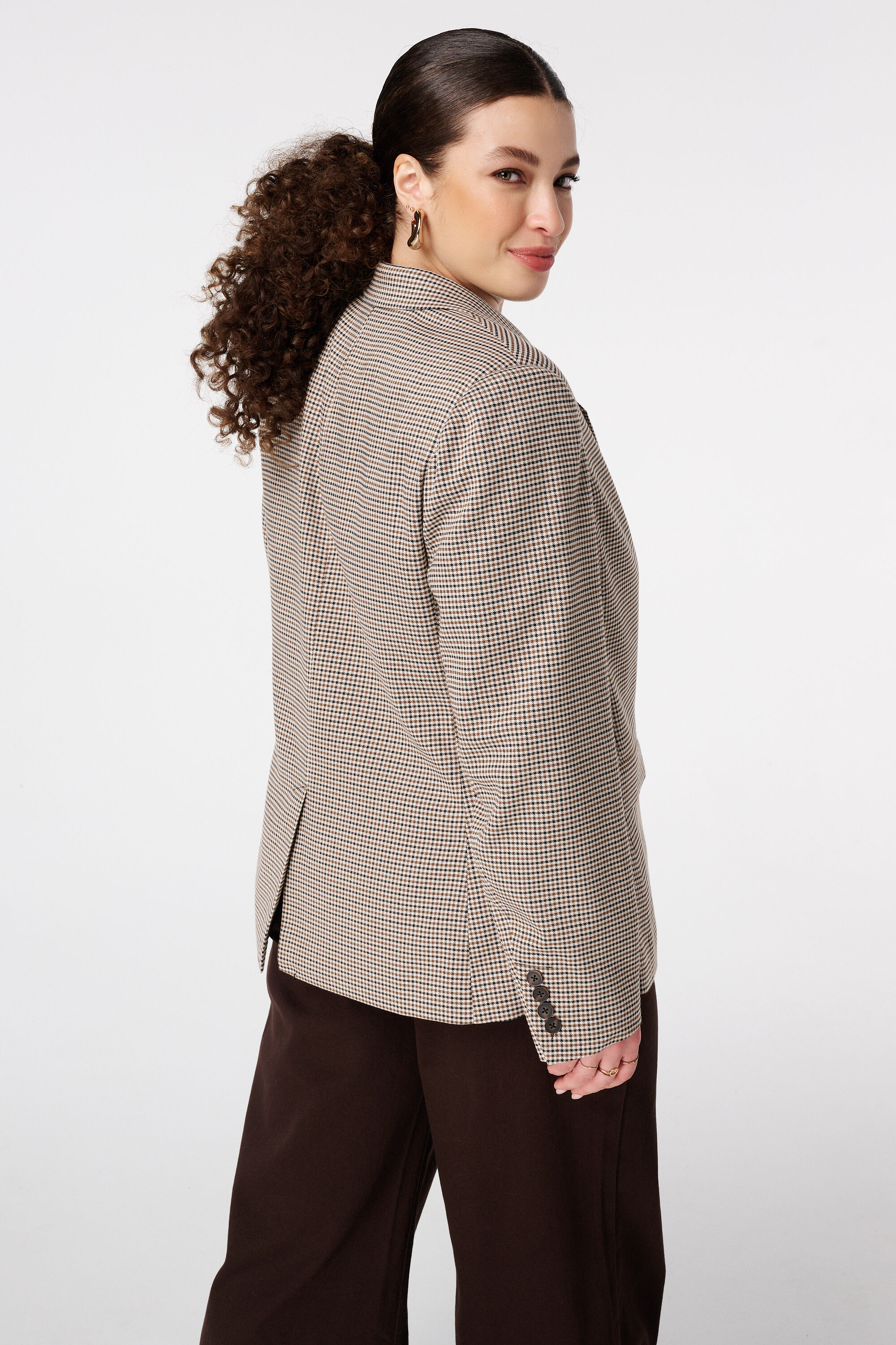 Geruite blazer met knooplsuiting image number 3