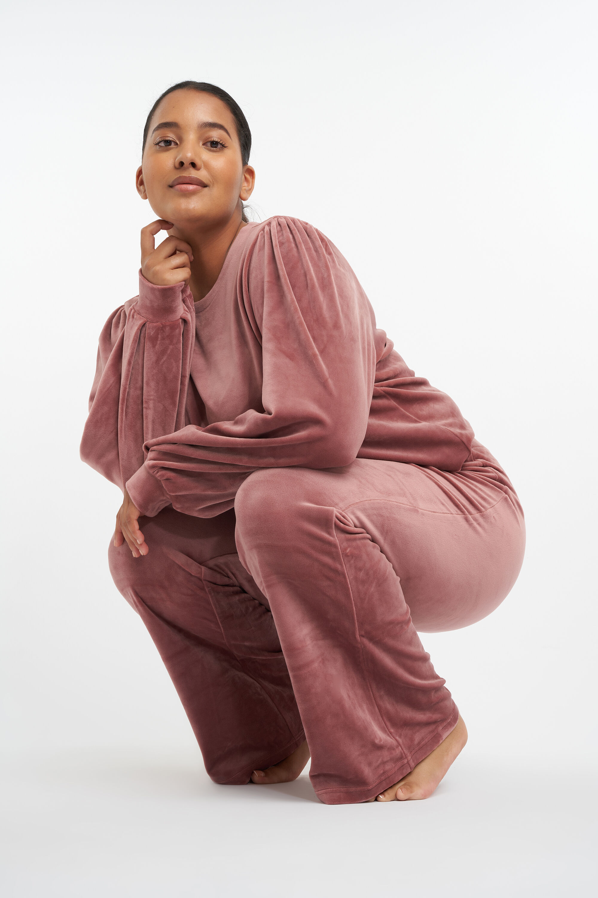 Velvet flared legging image number 6