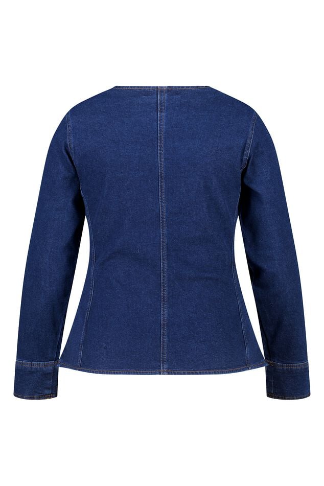 Aansluitend denim jasje image number 2
