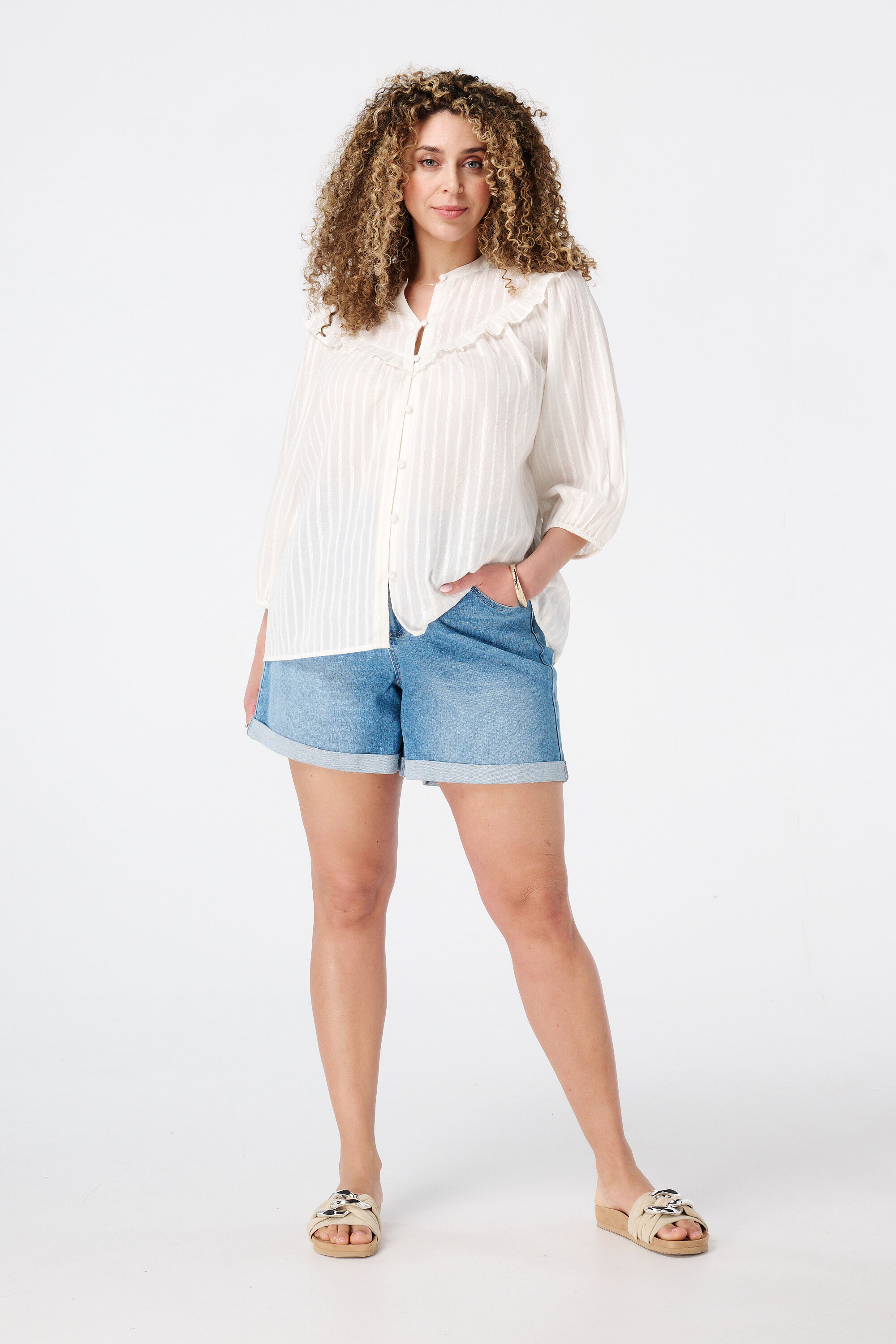 Blouse met metallic details image number 5