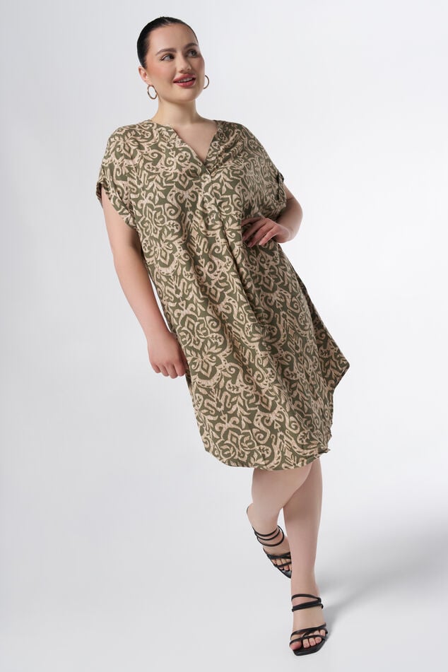 Ruimvallende jurk met print image number 5