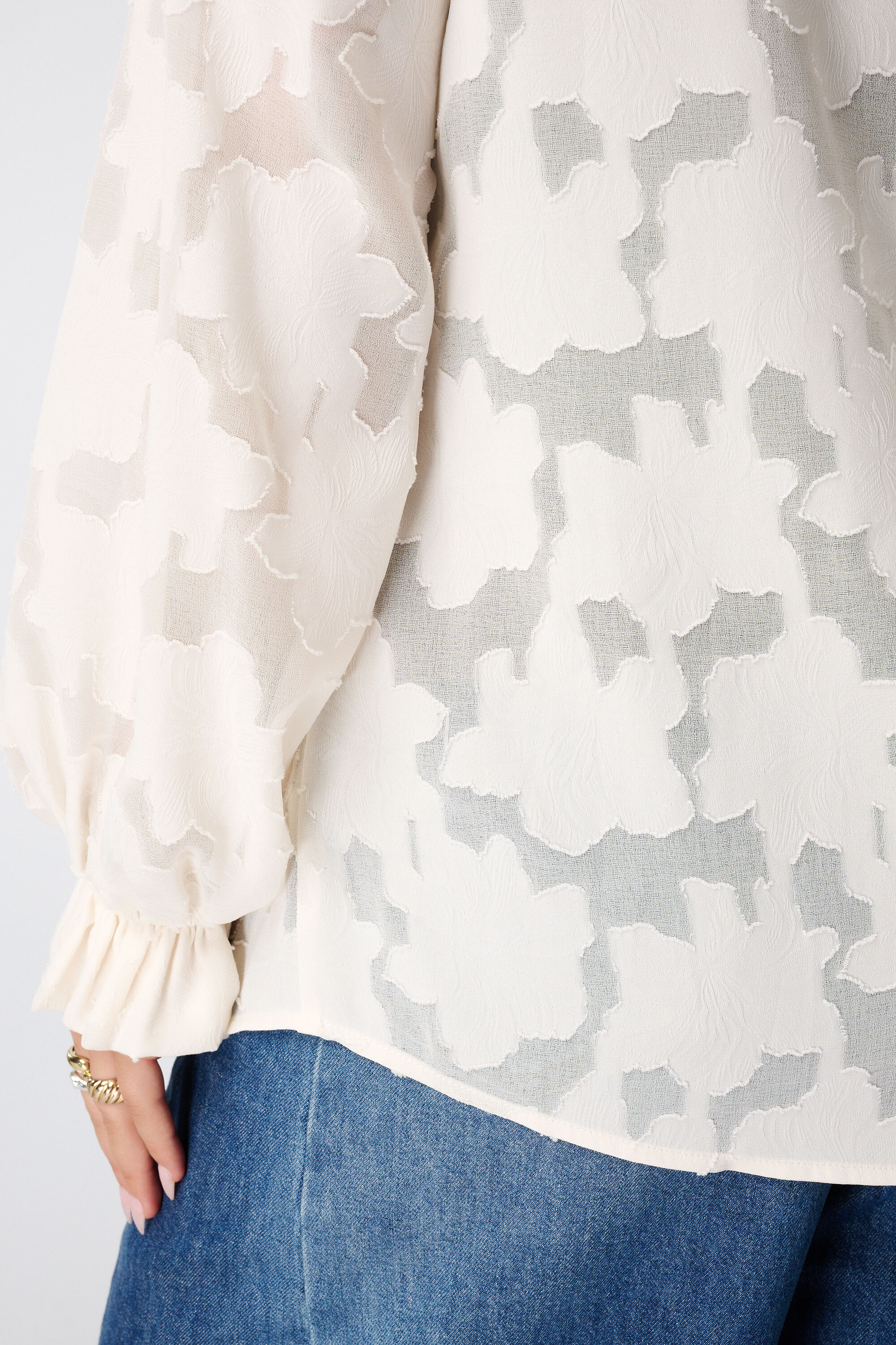 Doorschijnende blouse image number 6