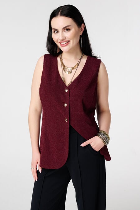 Gilet met knopen en lurex Gilet met knopen en lurex