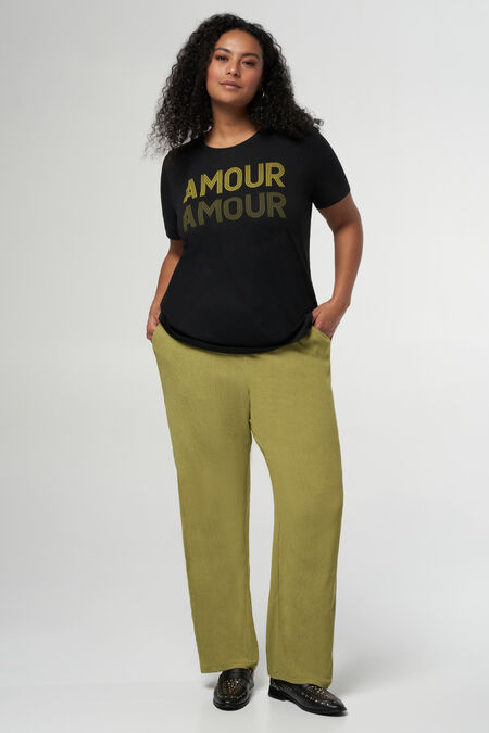 T-shirt met "Amour" tekst